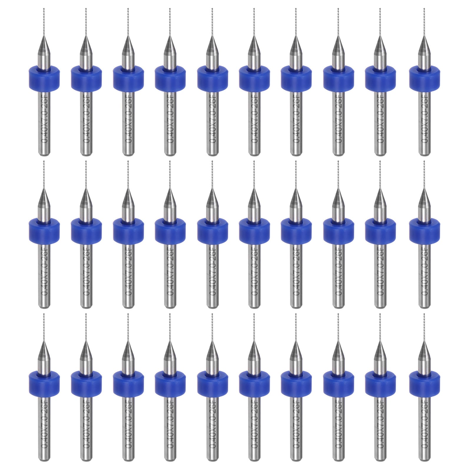 Unique Bargains PCB Drill Bits 0.4mm Tungsten Carbide Rotary Tool Jewelry CNC Engraving Print Circuit Board Micro Drill Bits 1/8 Inch Shank 30pcs
