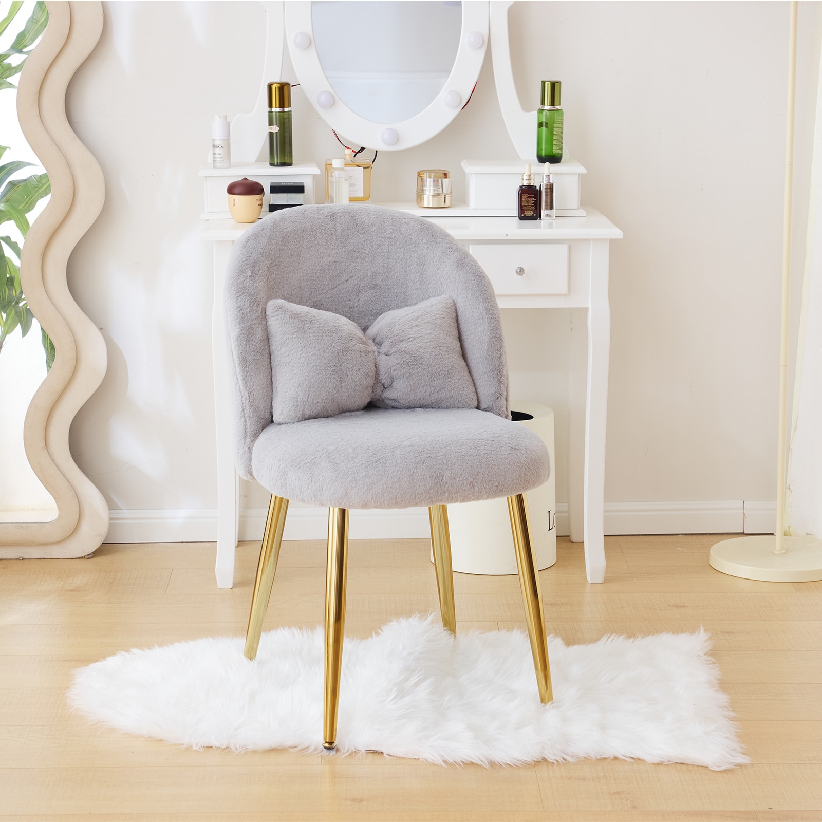 Outopee LO1G98000149 Casual Gray Accent Chair
