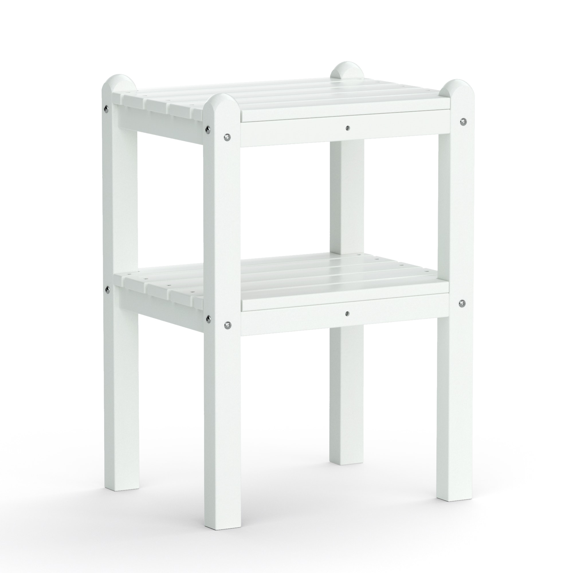Upland ST-HE03-WT HDPE Outdoor Side Rectangle Outdoor End 14.17-in W x 18.5-in L