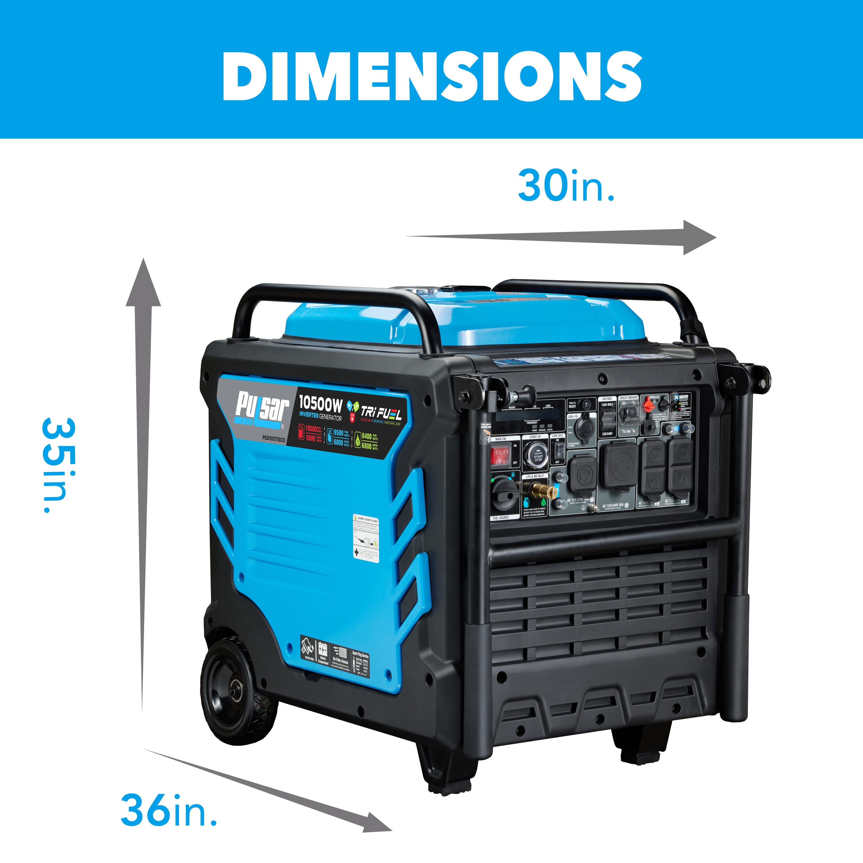 Pulsar Products PGD105TISCO Inverter-Generators - View #16