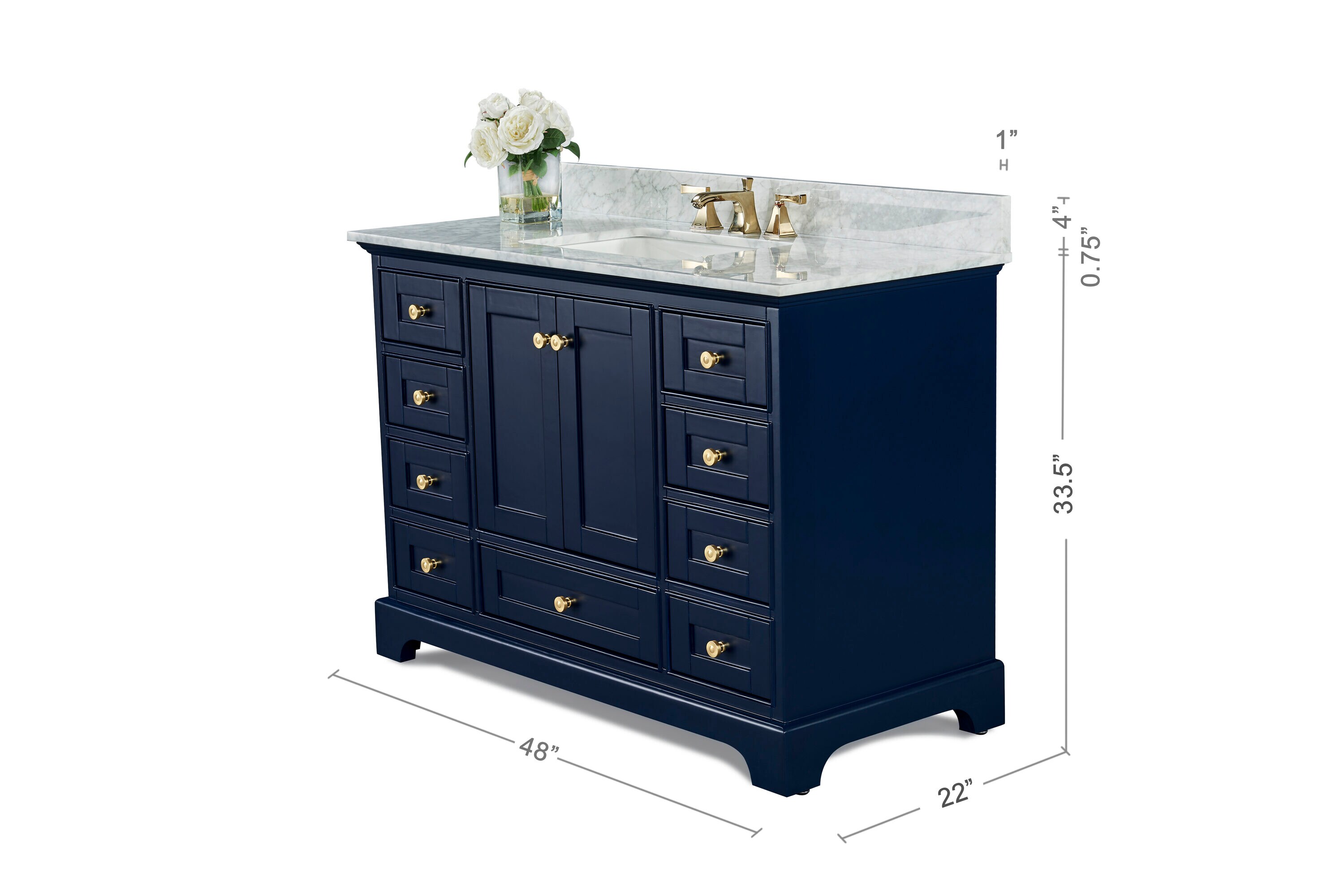 Ancerre Designs VTSAUDREY48HBCWGD Bath-Vanity-Combo - View #6