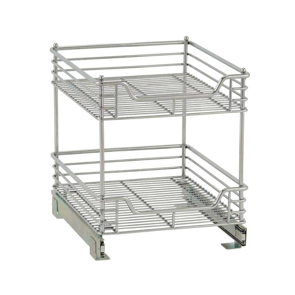 Household Essentials Cabinet-mount Chromed Steel Pull-out Sliding Shelf ...