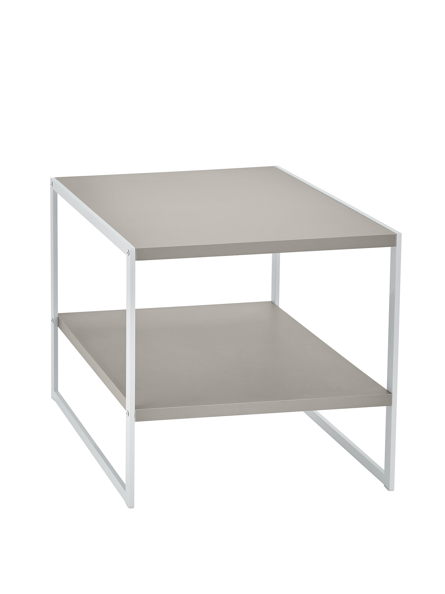 ClosetMaid 496100 Mixed Material Storage Furniture 18.9-Inches W x 19.49-Inches H Smoky Taupe Composite Square Modern End Table Assembly Required