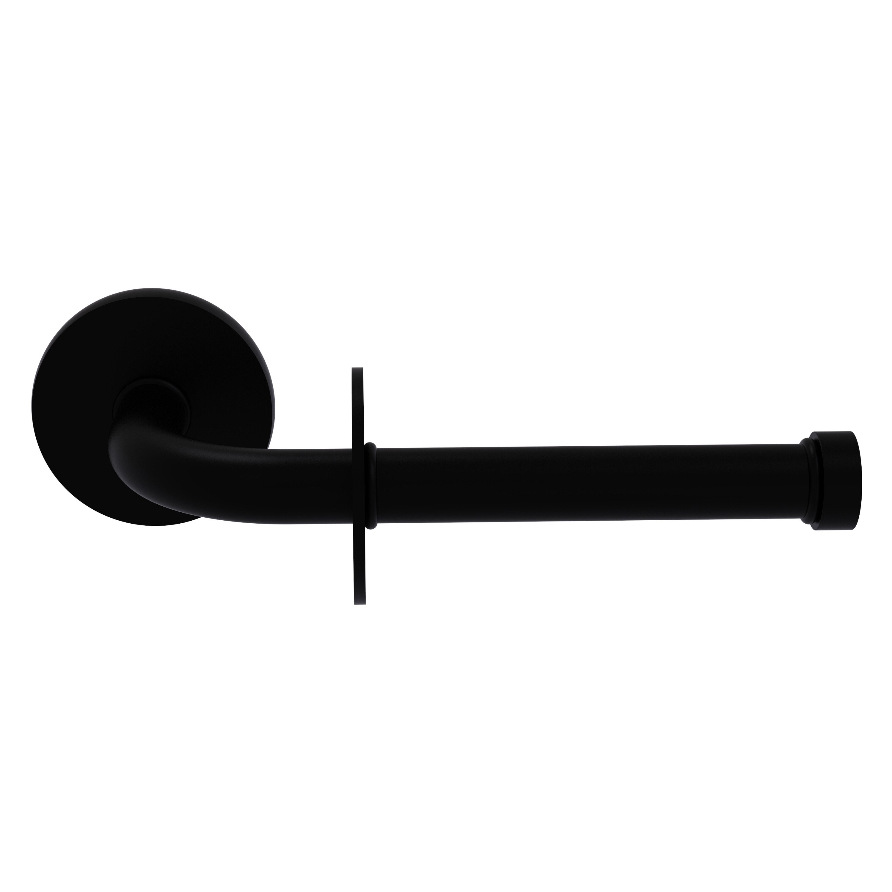 Allied Brass RM-24E-BKM Remi Matte Black Wall mount Single post Toilet Paper Holder 1 -Rolls with Storage