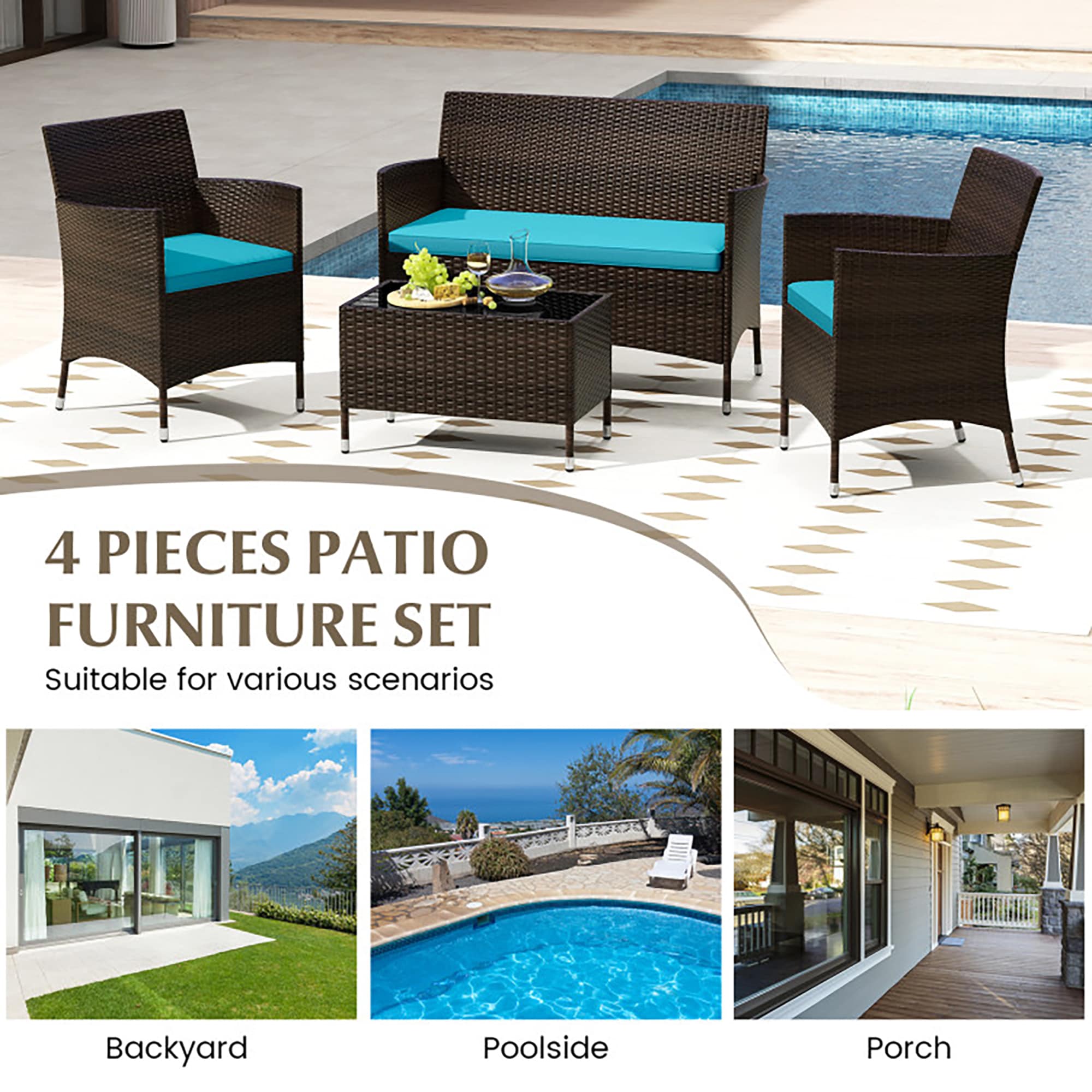 CASAINC WF-HW63214TU-LA Patio-Conversation-Sets - View #5