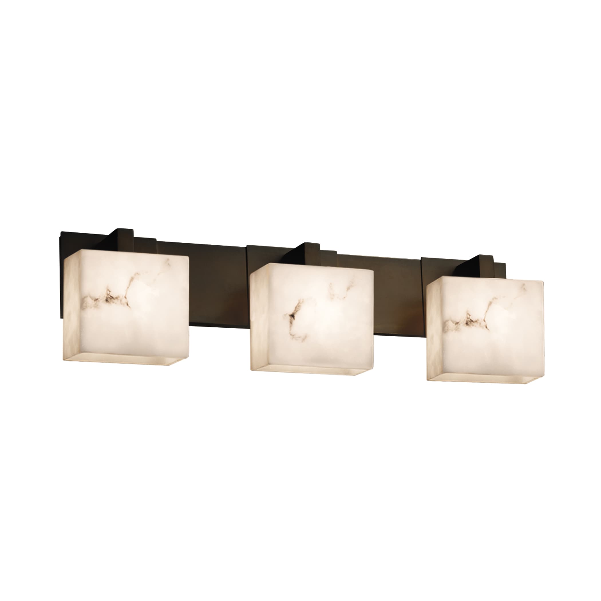 Justice Design Group FAL-8923-55-DB-LED3 LumenAria 27-in 3-Light Dark Bronze LED Transitional Vanity Light