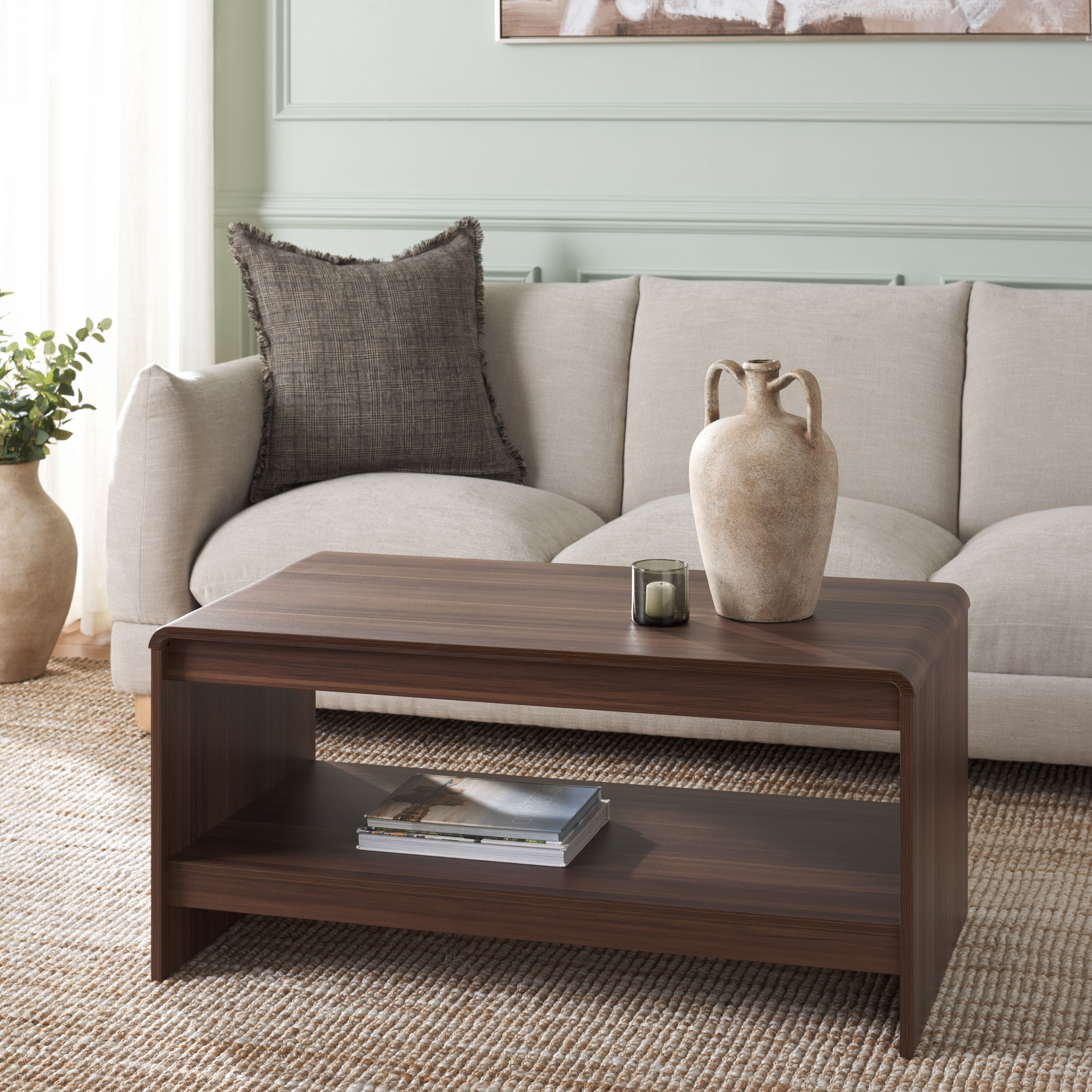 Safavieh COF3100A Pvc Laminated MDF Modern Coffee Table with Storage