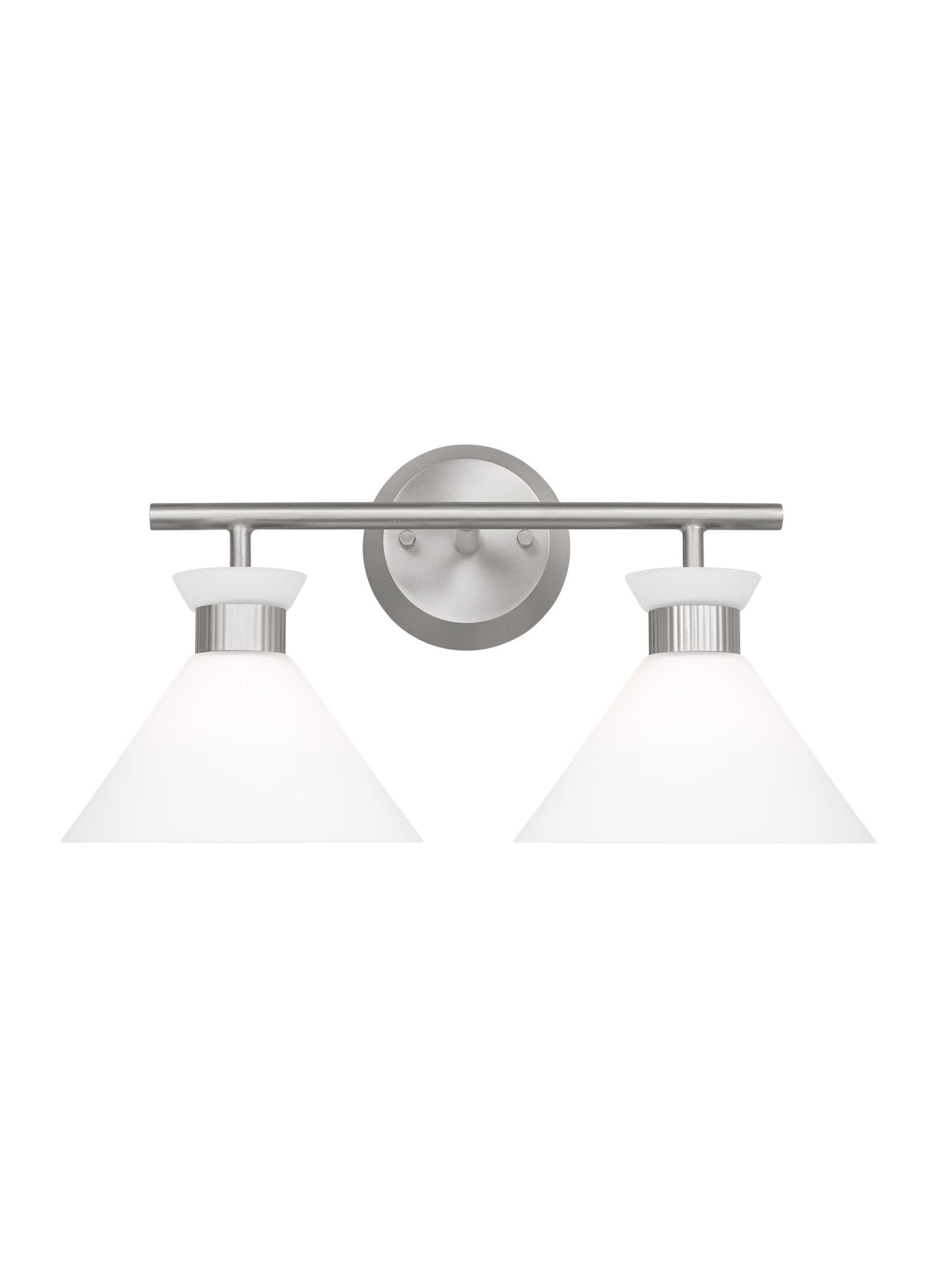 Scott Living DJV1012BS Belcarra 17.25-in 2 -Light Brushed Steel Modern/contemporary Vanity light