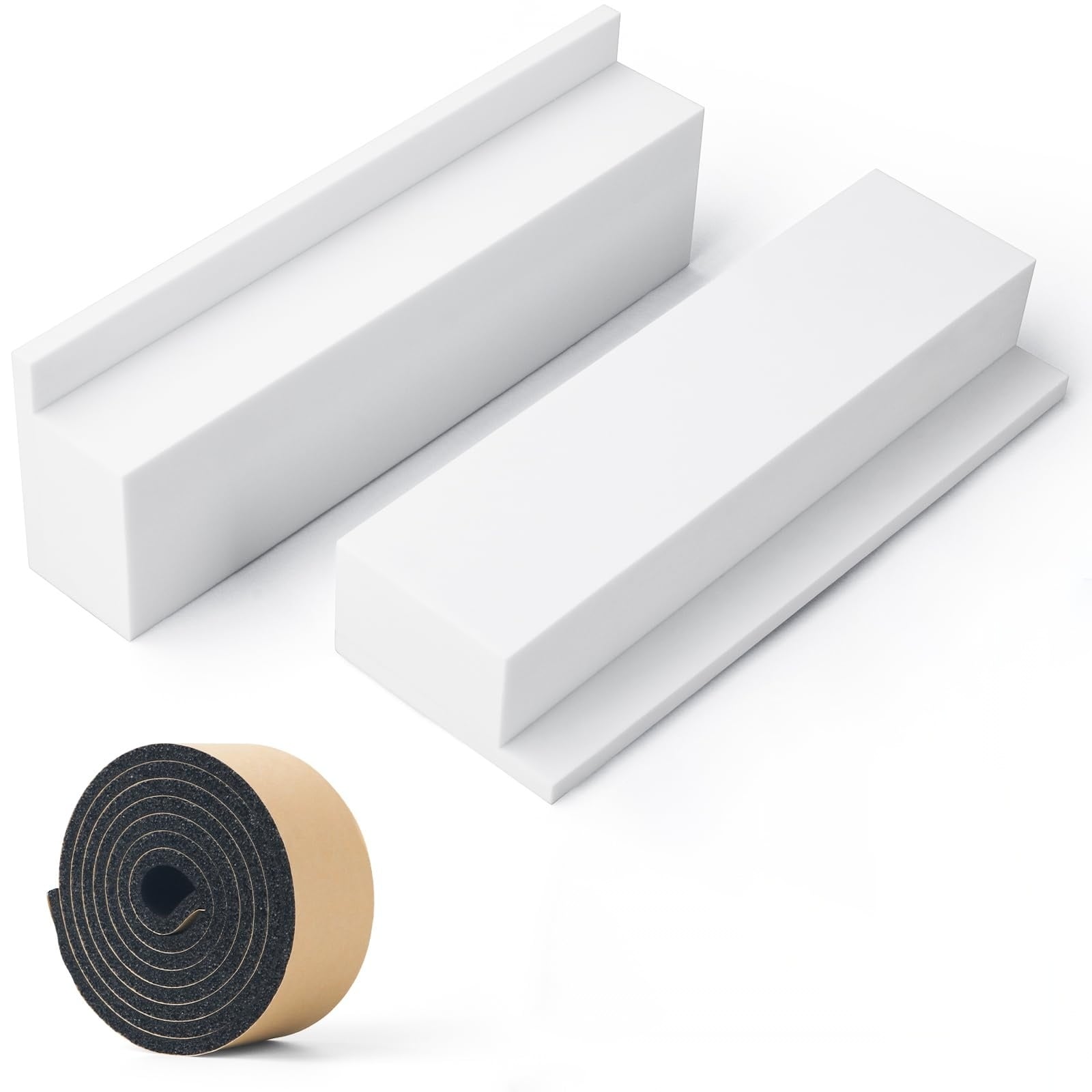 Etokfoks  AC Side Foam Panels compatible with U Shaped Window Air Conditioner Units Prevent Air Leakage 2 Pack count