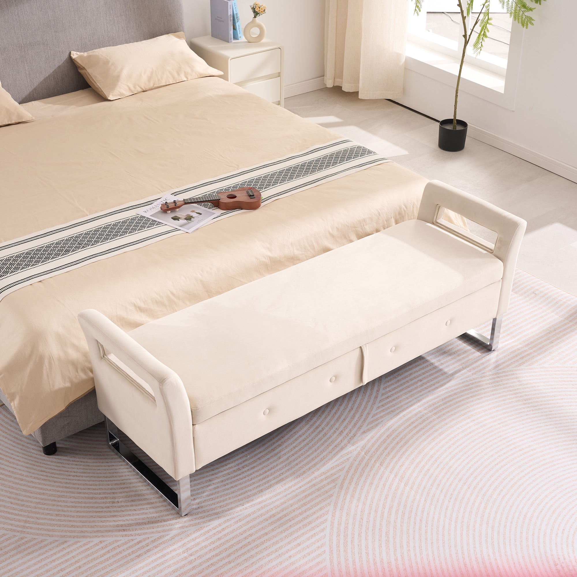 Aortzio HM-S4015-BEIGE bench - View #3