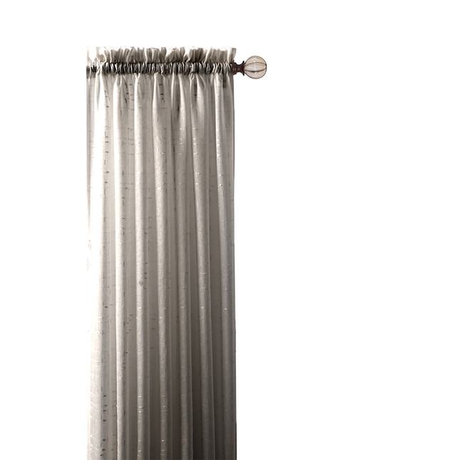 Allen Roth Lantern Glass Finial 36 In, Dark Gray Shower Curtain Rod