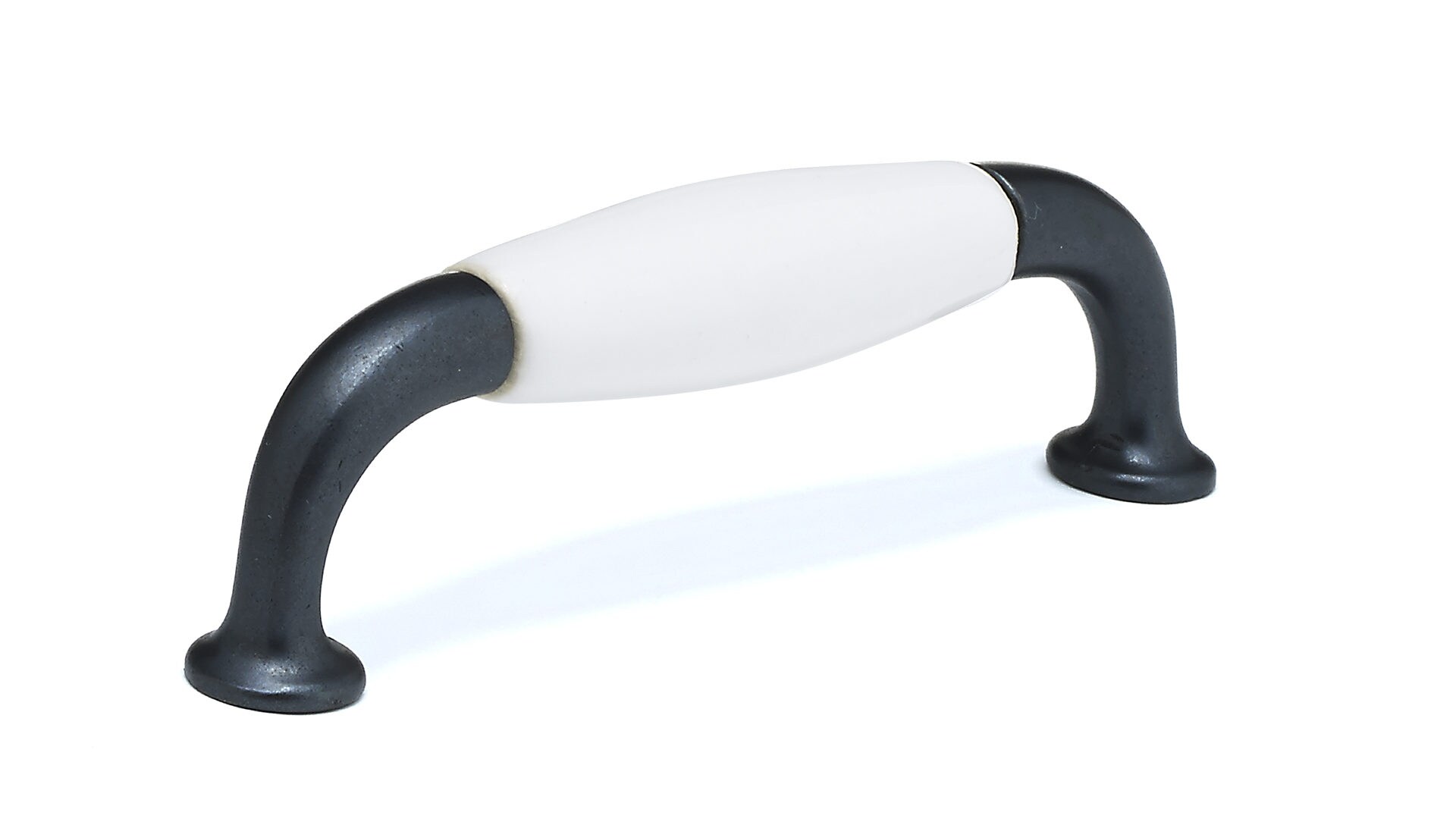 Richelieu BP970090630 Cherbourg 3-3/4-in , 96mm Center to Center White and Anthracite Cylindrical Handle