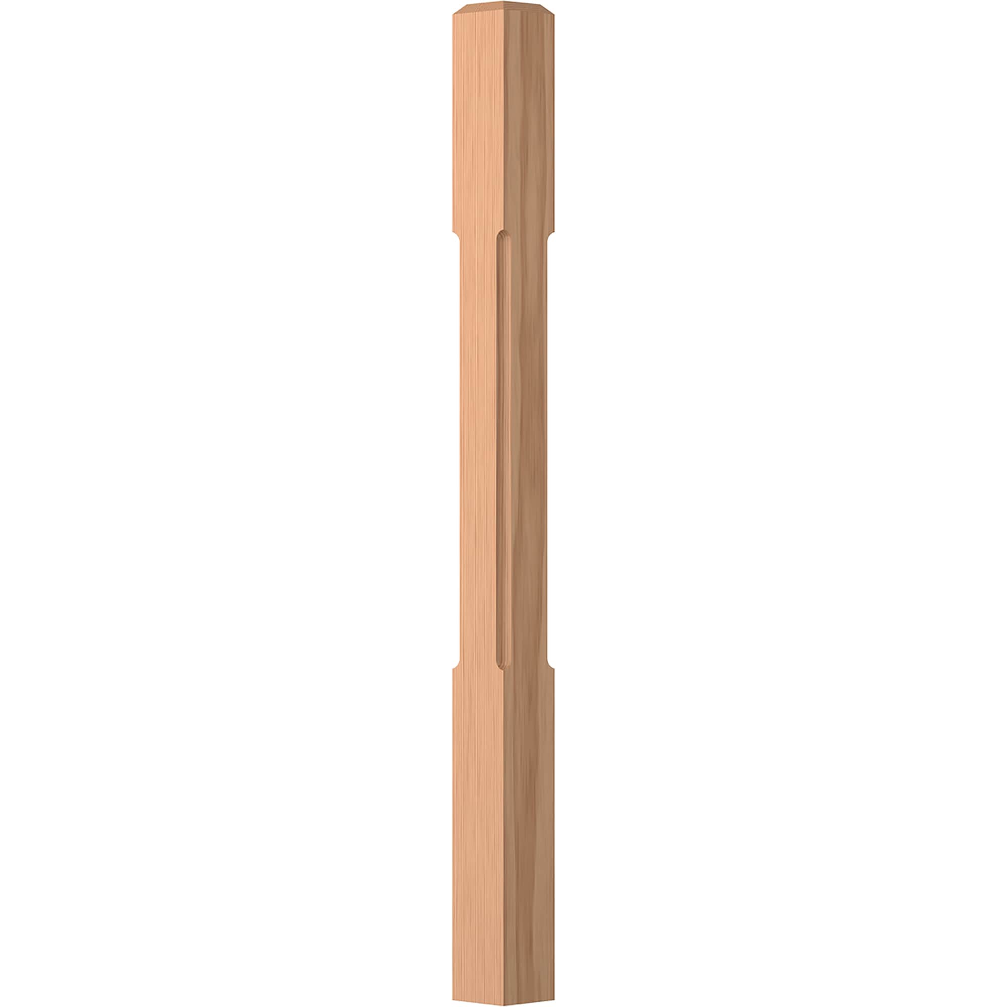 L.J. Smith Stair Systems LJC-4000-AL Clean 3.5-in x 48-in Unfinished Alder Starting Stair Newel Post