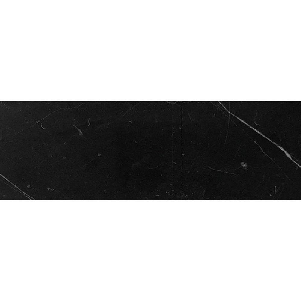 Apollo Tile APLFTX88412PASAMPLE (Sample) Floor and Wall Tile Black 4-in x 4-in Polished Marble Subway Thinset Mortar Floor and Wall Tile
