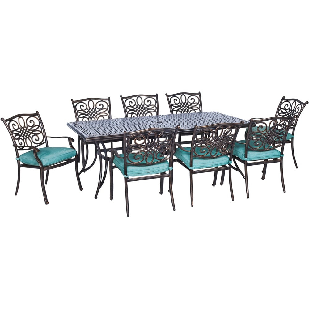 Hanover TRADDN9PC-BLU Patio-Dining-Sets - View #2