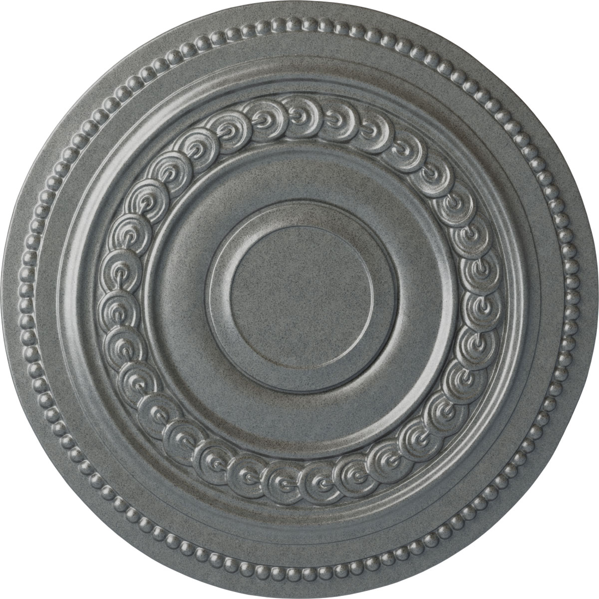 Ekena Millwork CM18OLPLS Oldham 18-in W x 18-in L Painted Platinum Polyurethane Whole Ceiling Medallion