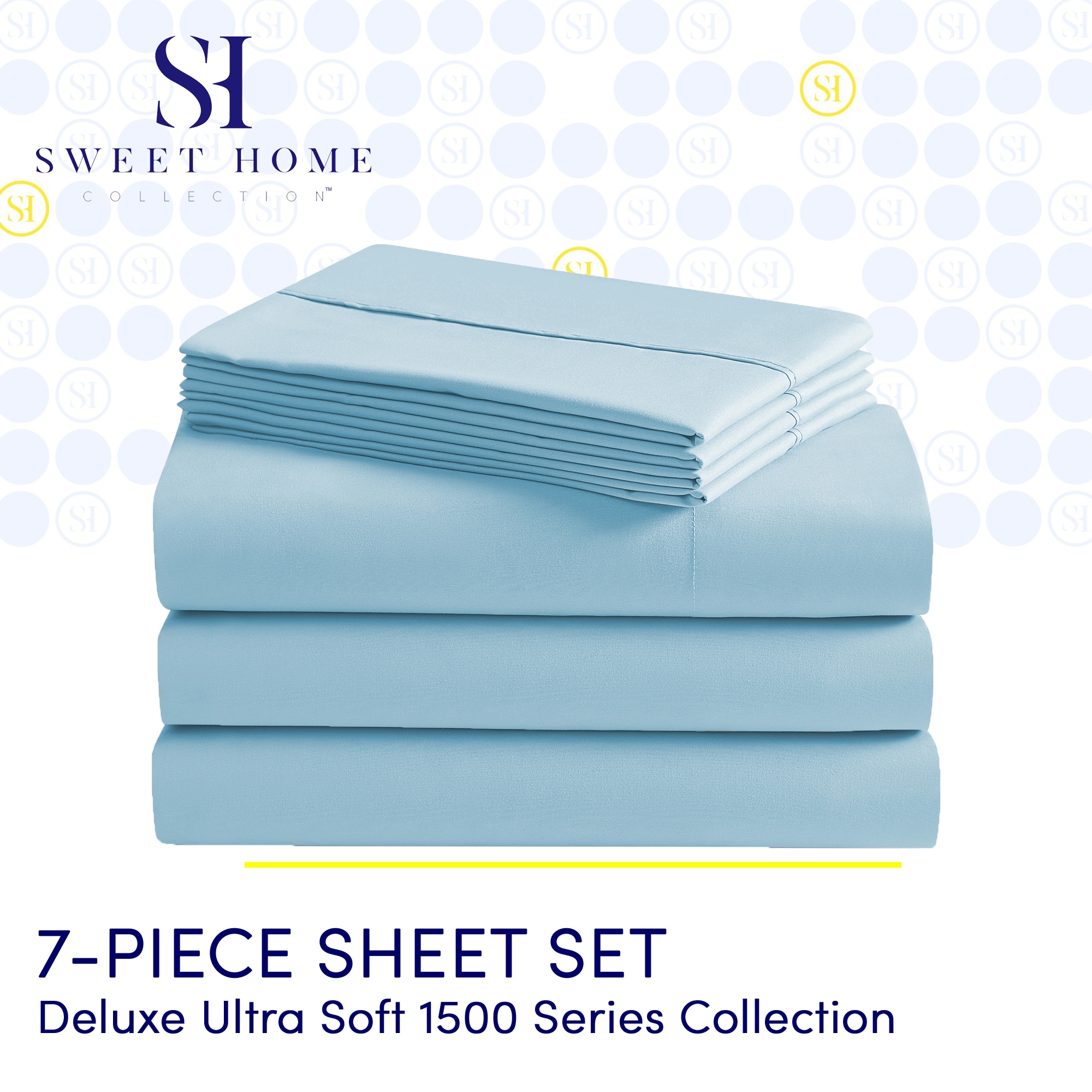 Sweet Home Collection LOW-7P-SH-SPK-AQU Sheet-Sets - View #2