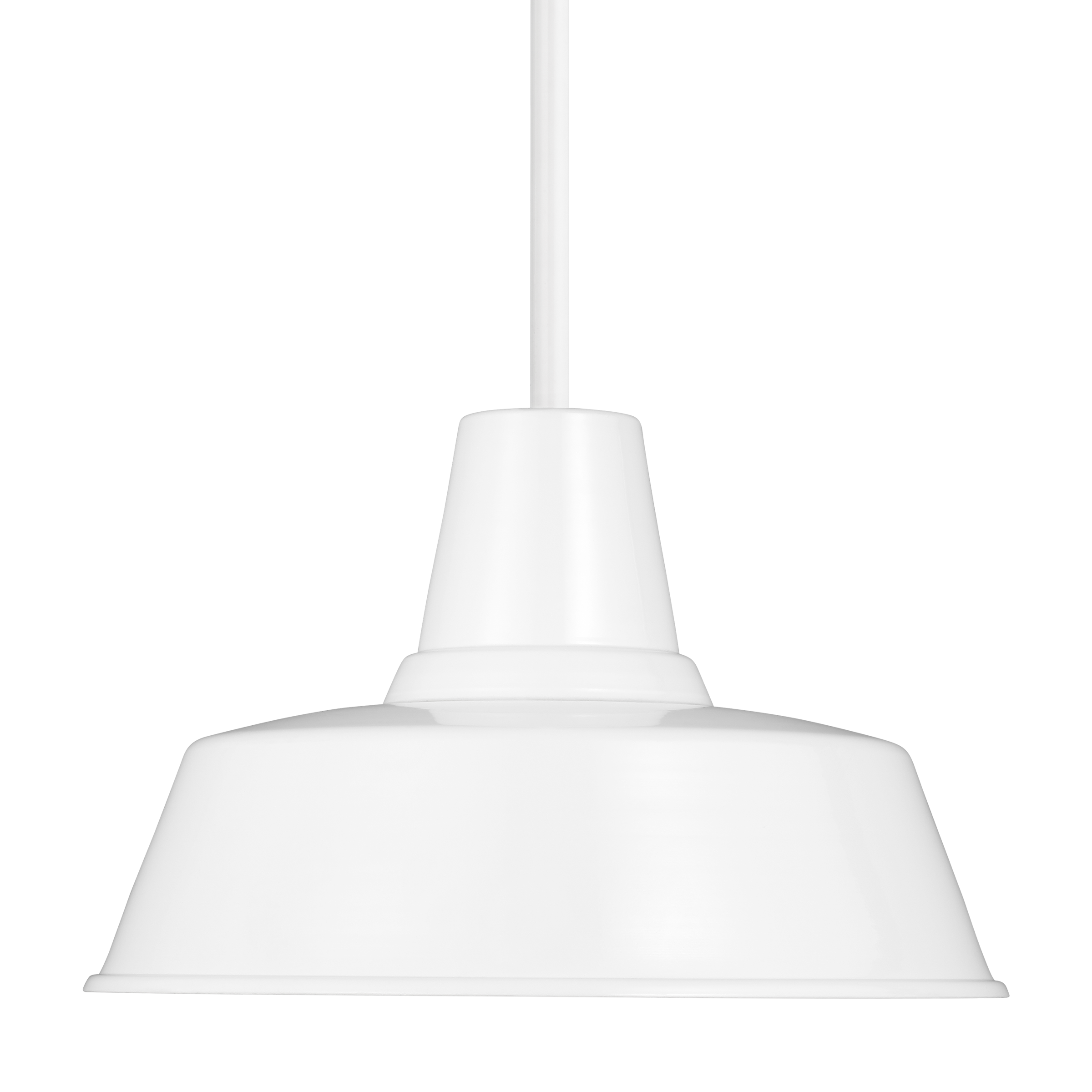 Fisher White Aluminum 14" Dia Outdoor Pendant Light