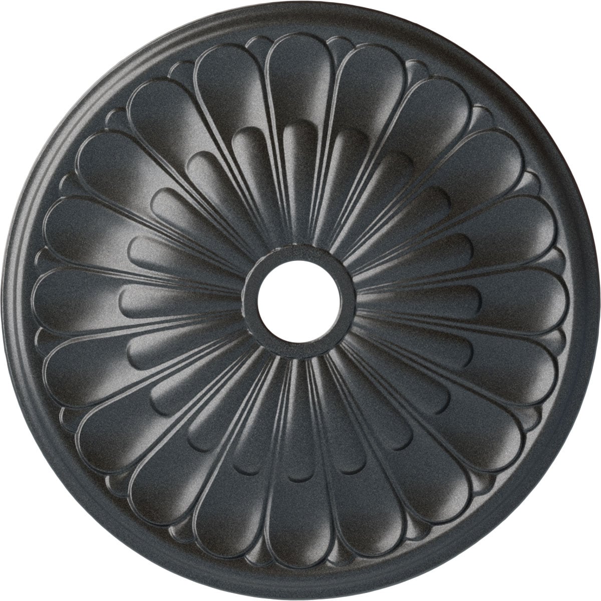 Ekena Millwork CM26ELPES Elsinore 26.75-in W x 26.75-in L Painted Pewter Polyurethane Whole Ceiling Medallion