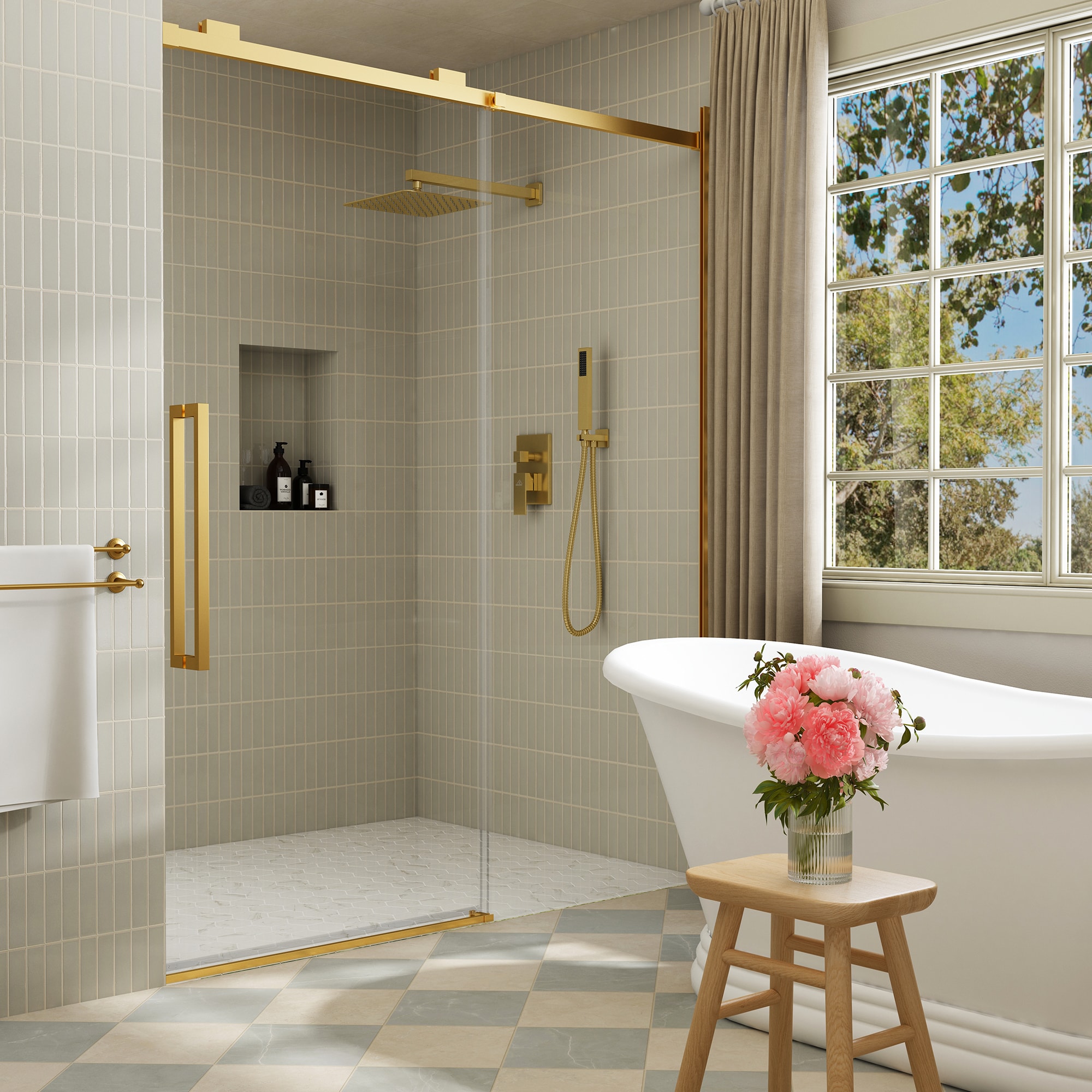 CASAINC WF-W98C02CP-10 Showerhead-Bar-Panels - View #3