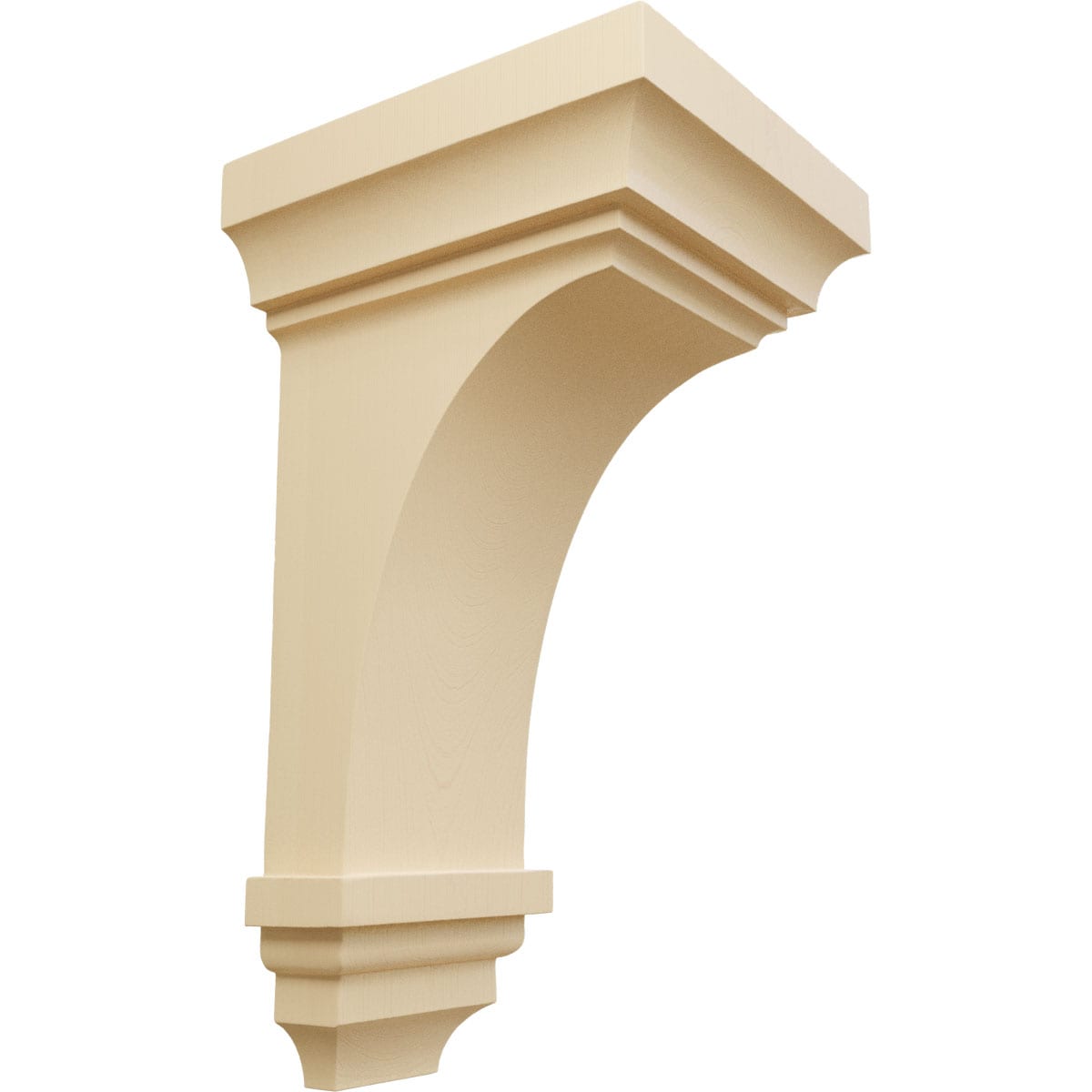 Ekena Millwork CORW07X07X14JEMA 7-in x 7.7500-in x 14-in Unfinished Maple Wood Paintable/Stainable Corbel