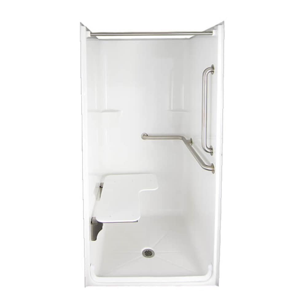 Vanleer 63 x 34 AcrylX Alcove Center Drain One-Piece Shower in