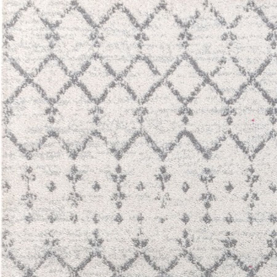 Modern Vintage Diamond 6' x 9' Oval Gray Geometric Area Rug