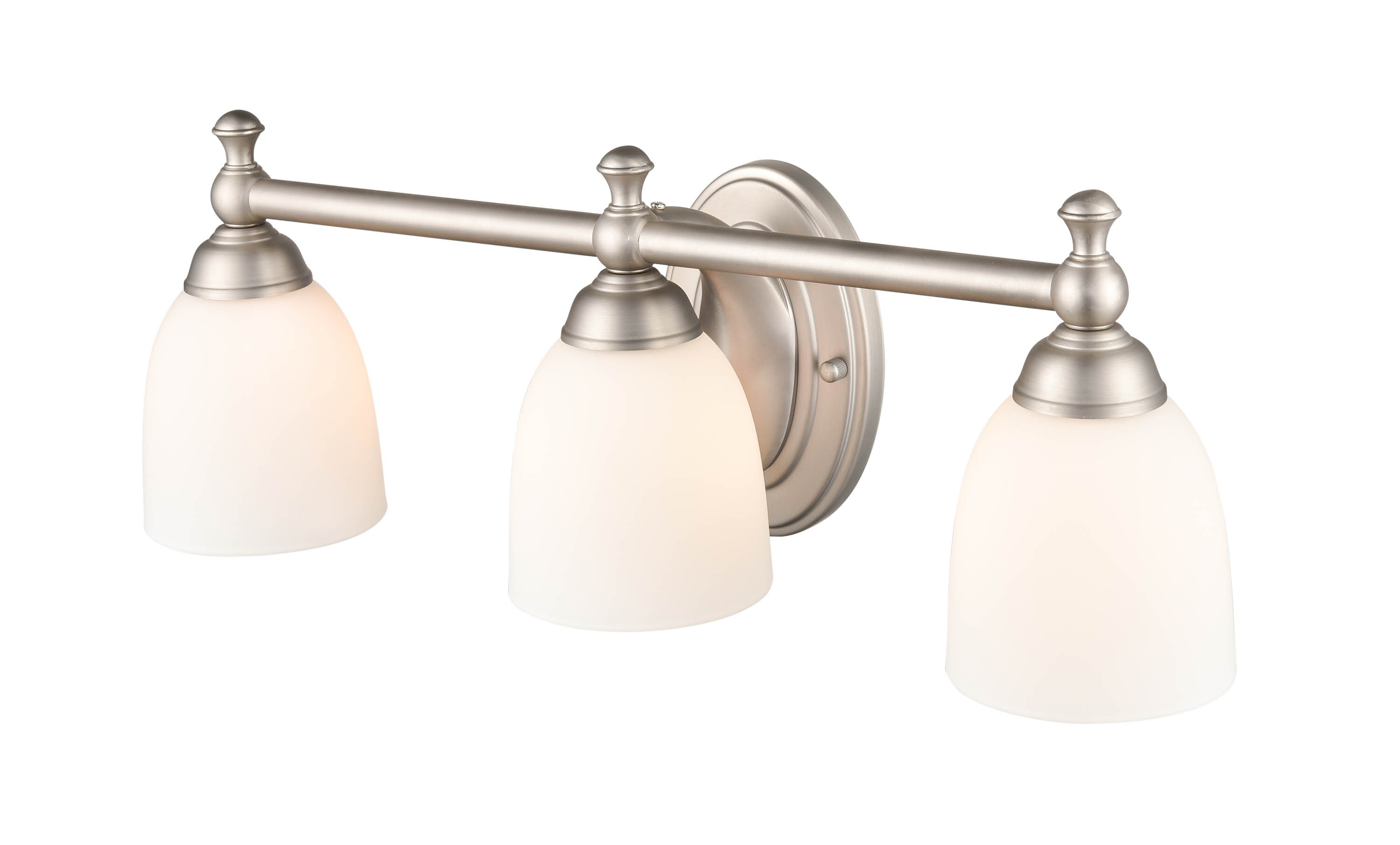 Millennium Lighting Vanity 24-in 3-Light Satin Nickel Traditional ...