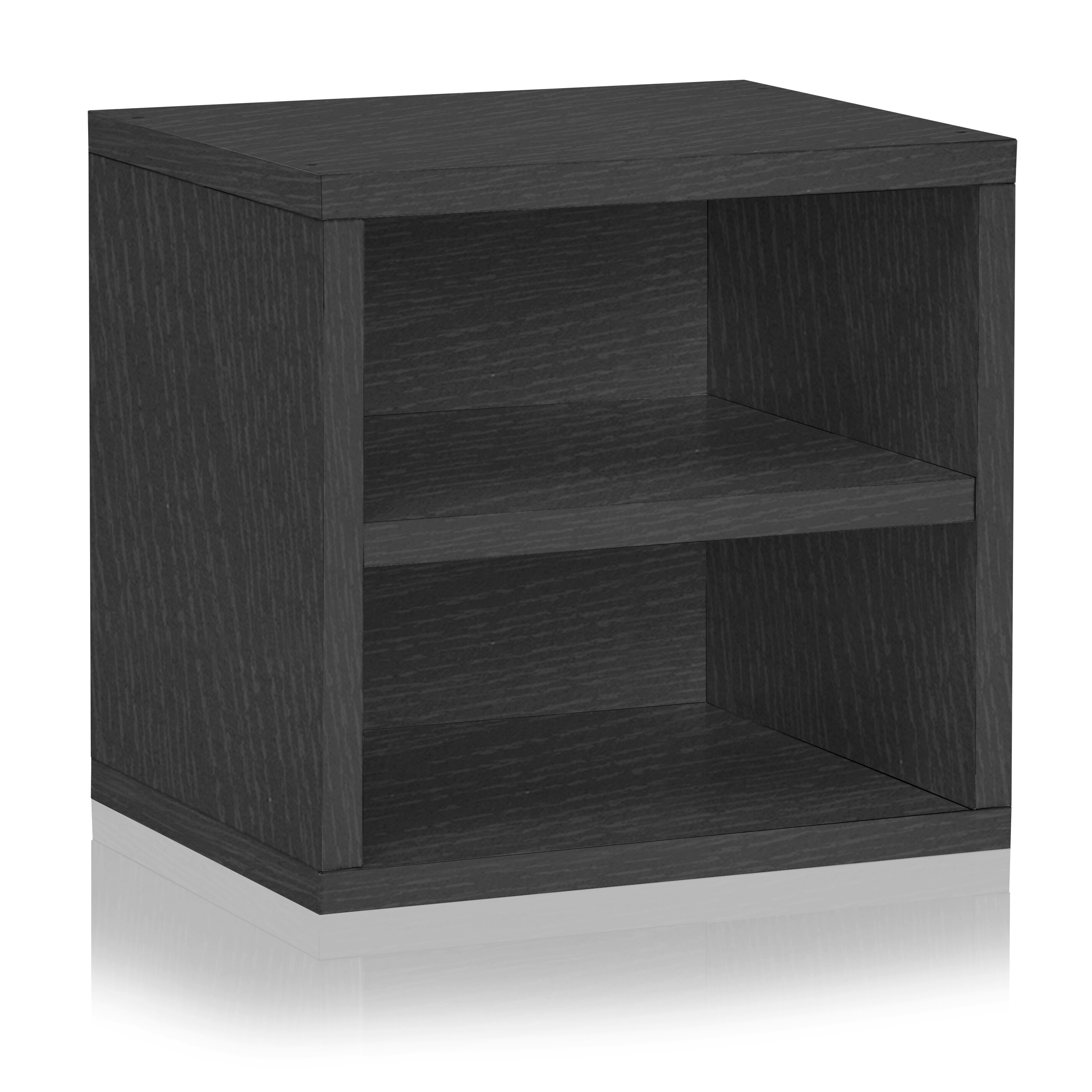 Life Story 3 Drawer Stackable Shelf Organizer Storage Drawers, Black (2 Pack)
