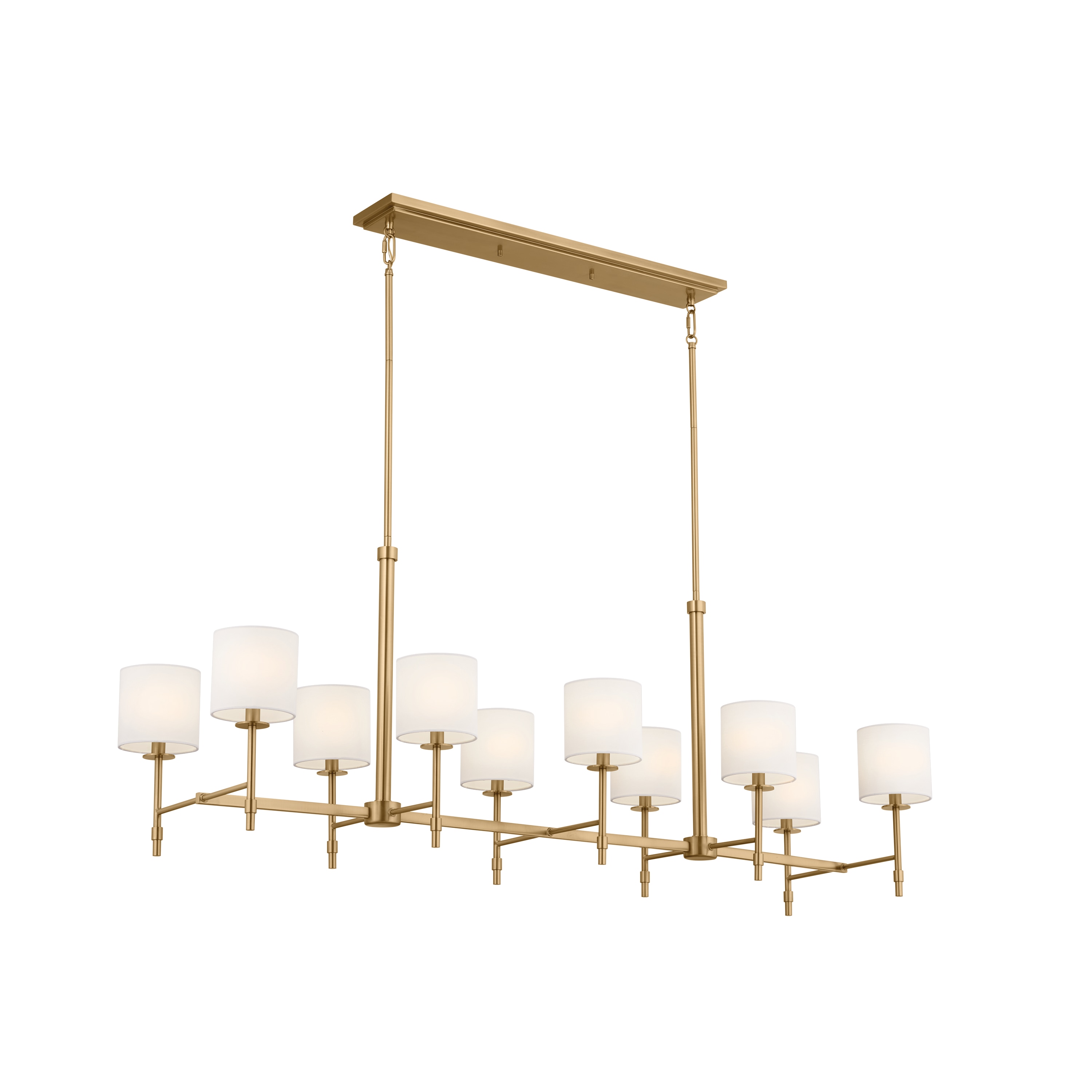 Kichler Ali 10-Light Brushed Natural Brass Traditional Dry Rated Chandelier  in the Chandeliers department at