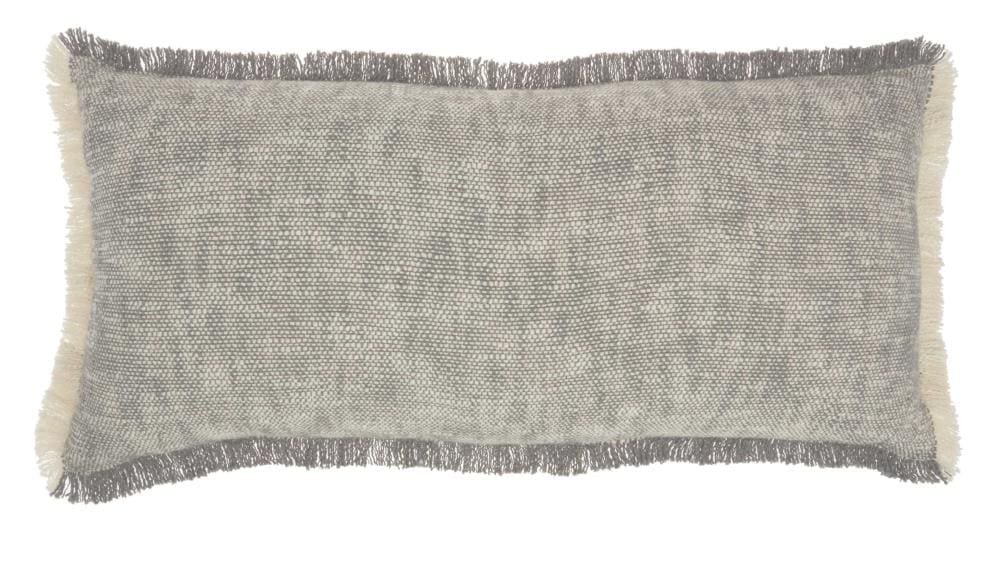 Mina Victory 798019074913 Lifestyles 14-in x 30-in Gray Rectangular Indoor Decorative Pillow