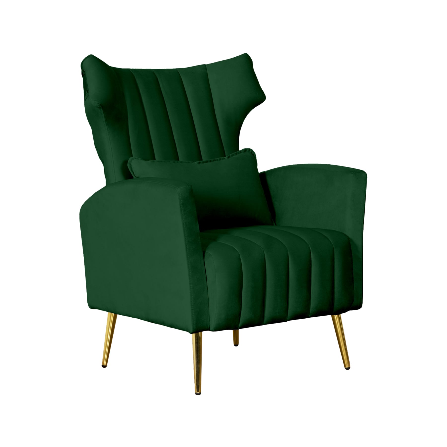 Jarenie YMX03C-GN Modern Green Velvet Accent Chair