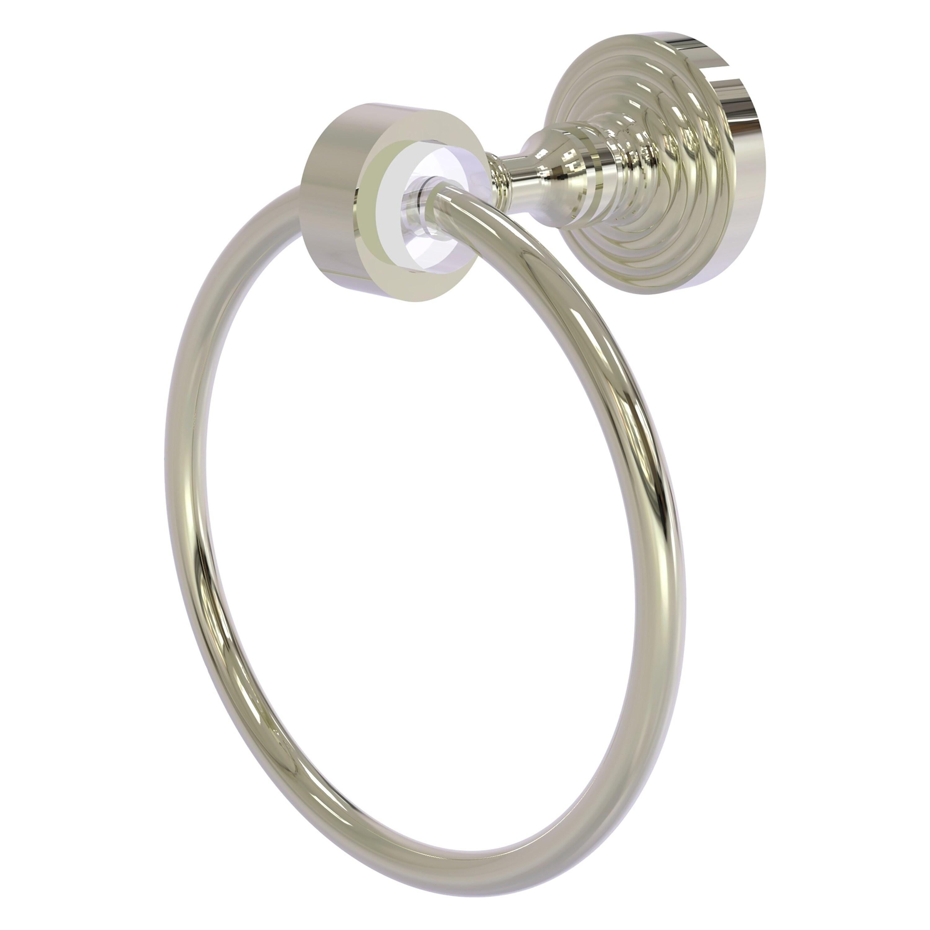 Allied Brass Dottingham Unlacquered Brass Wall Mount Single Towel Ring in  the Towel Rings department at