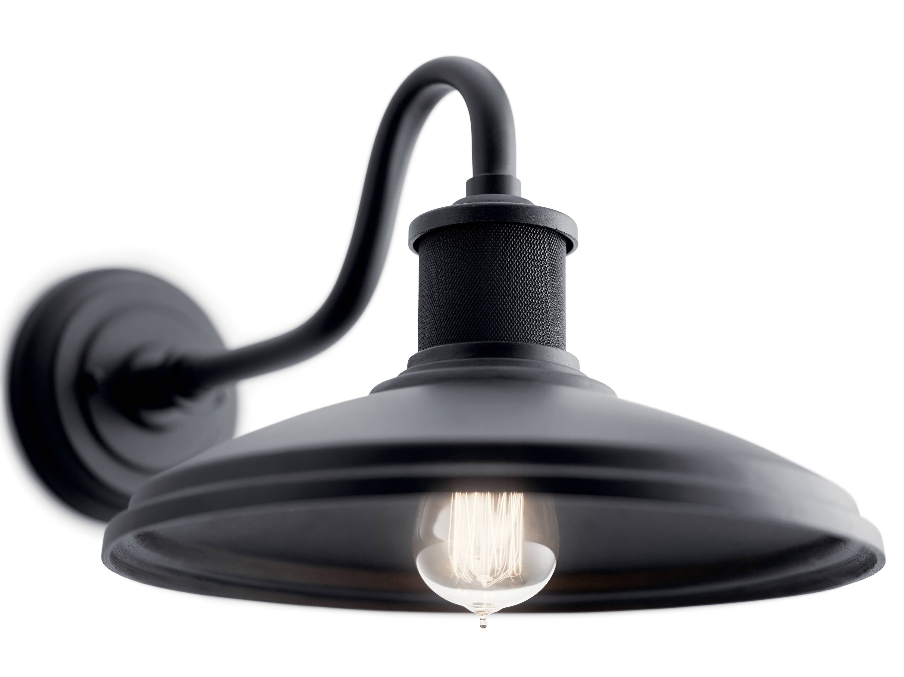 Allenbury 12" Textured Black Outdoor Wall Light