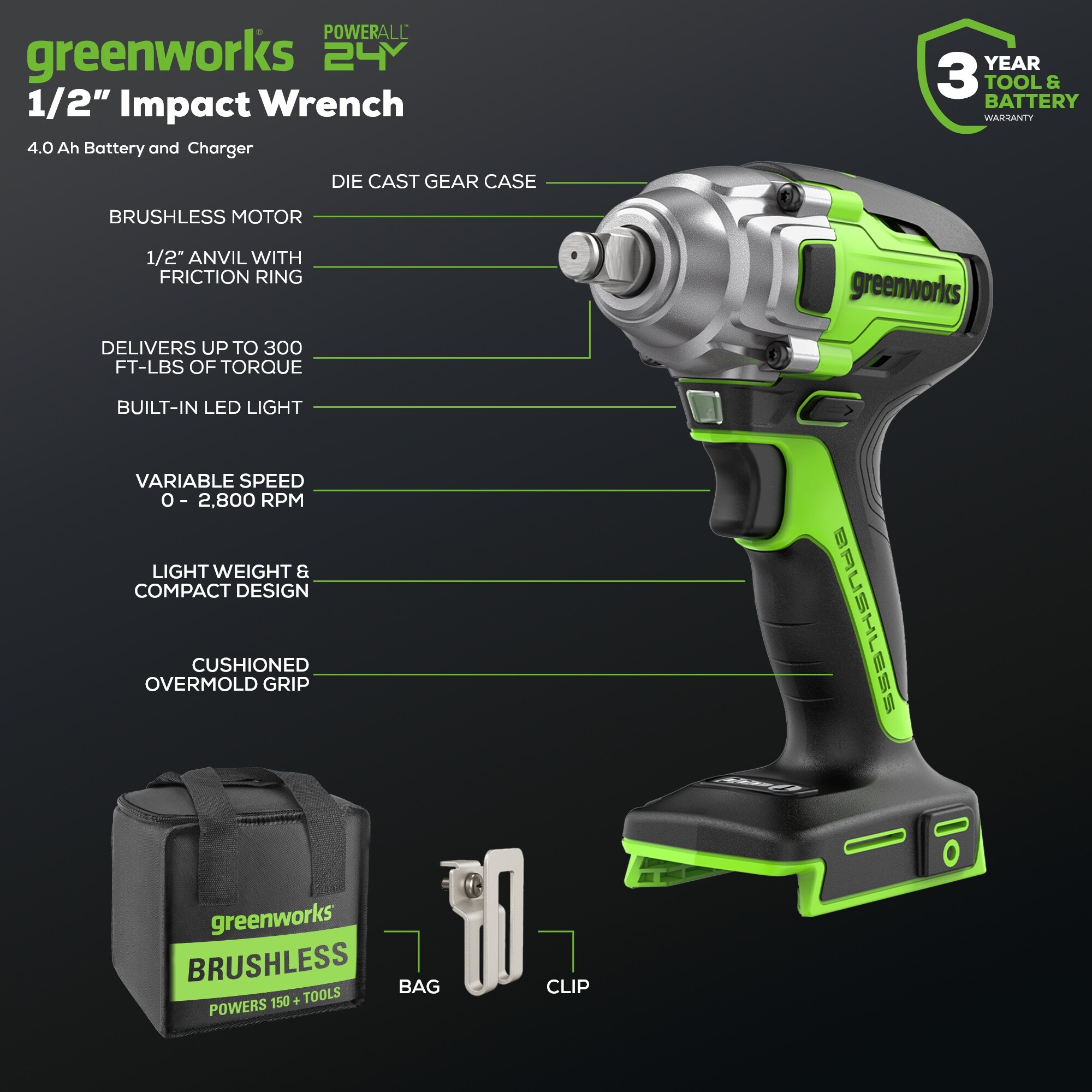 Greenworks 3806502 Cordless-Impact-Wrenches - View #3