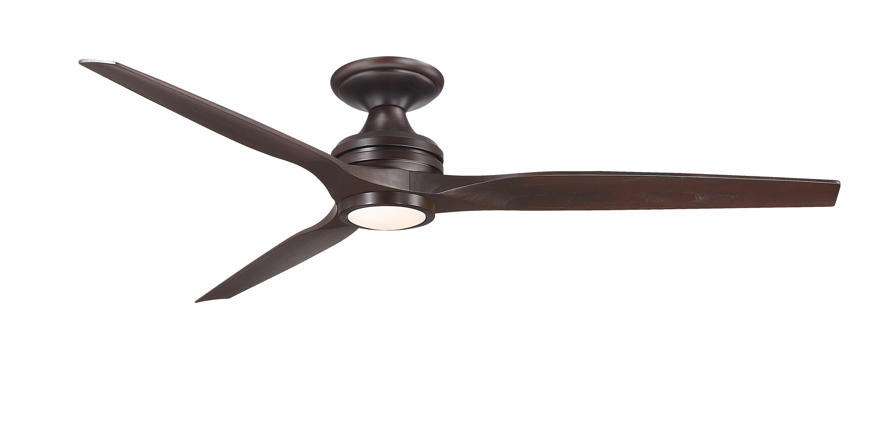 Fanimation Spitfire 96-in Brushed Satin Brass with Whiskey Wood Blades Indoor/Outdoor Flush Mount Smart Propeller Ceiling Fan Light Kit Compatible and Remote (3-Blade) FPD6721BBS-96WK-F Sansujyuku sansujyuku.com