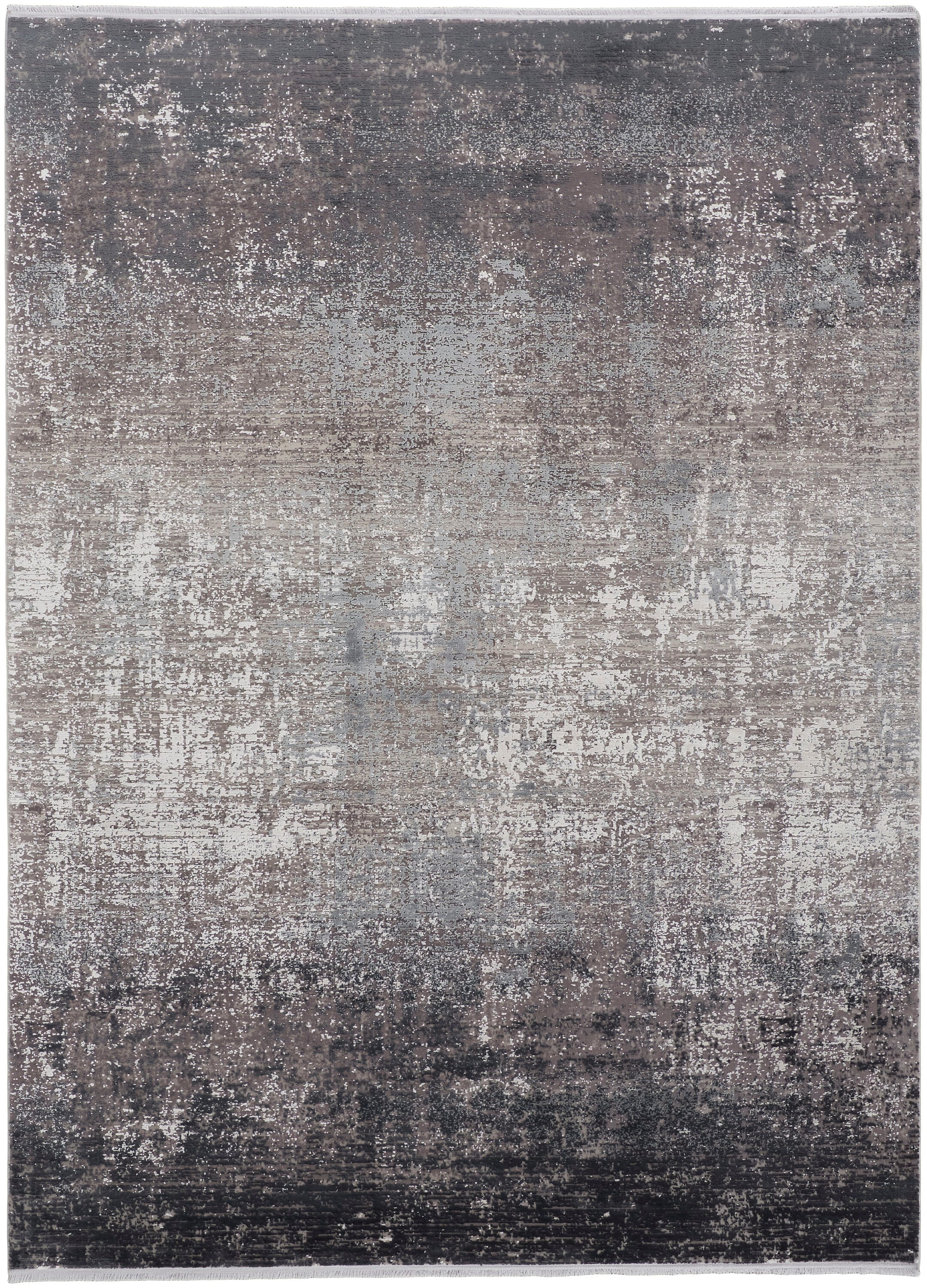 Room Envy 866R39FWCHLBLKG15 8 x 11 (ft) Loomed Rayon Gray/Black/Silver Rectangular Indoor Abstract Area rug