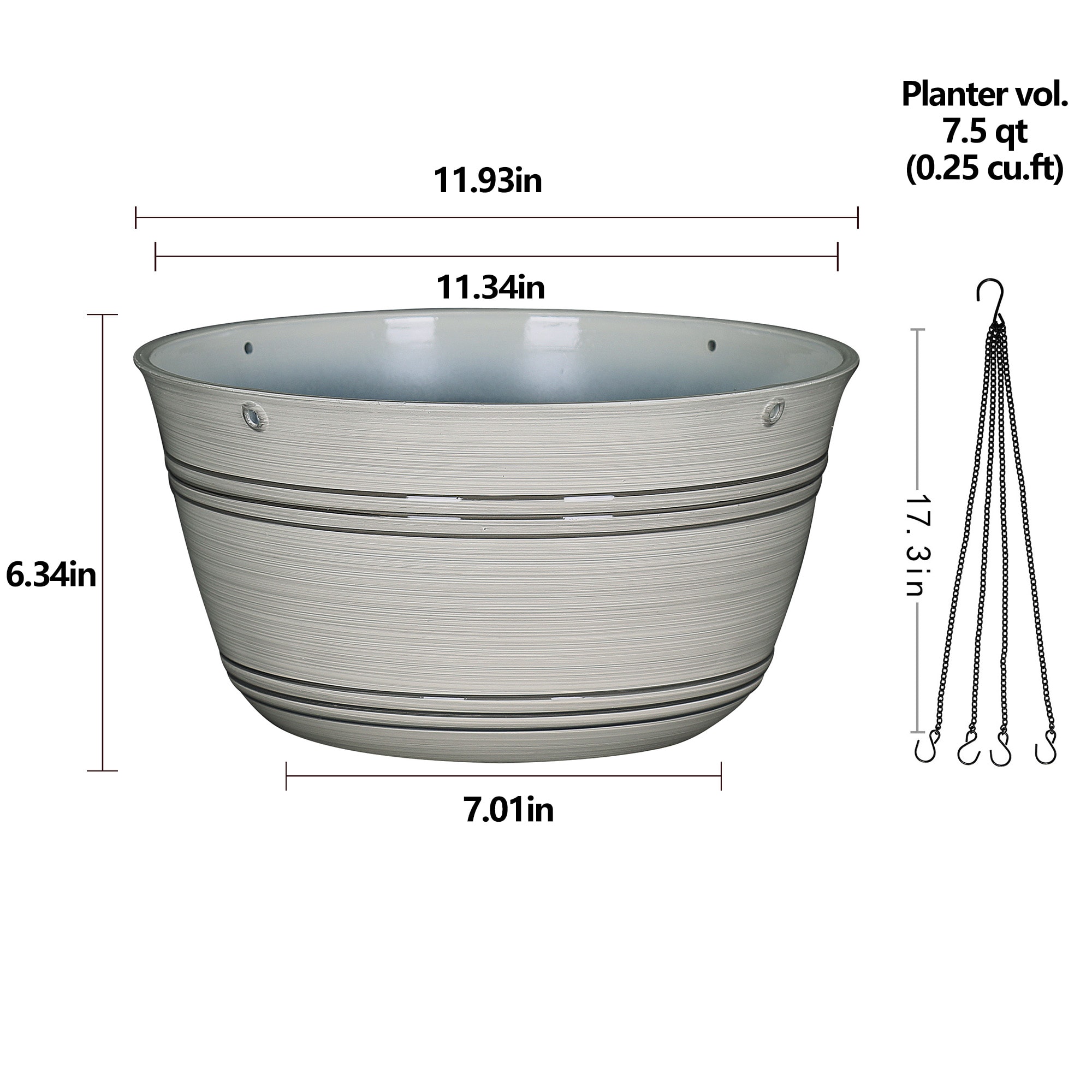 Style Selections PLG4912BWG Planter-Window-Box - View #4
