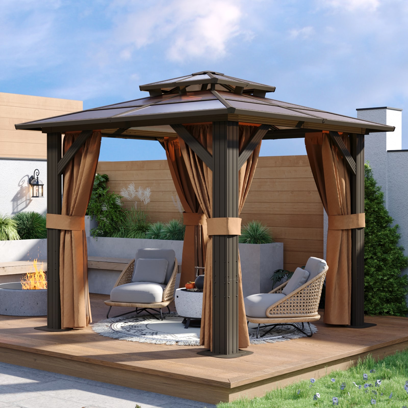 AOXUN AX-401B15 Wood-Resin-Gazebos - View #9