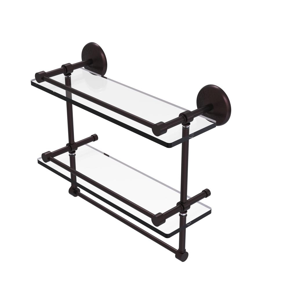 Allied Brass MC-2TB/16-GAL-ABZ Monte Carlo Antique Bronze 2 -Tier Wall mount Bathroom Shelf ( 16-in x 12-in x 5-in )