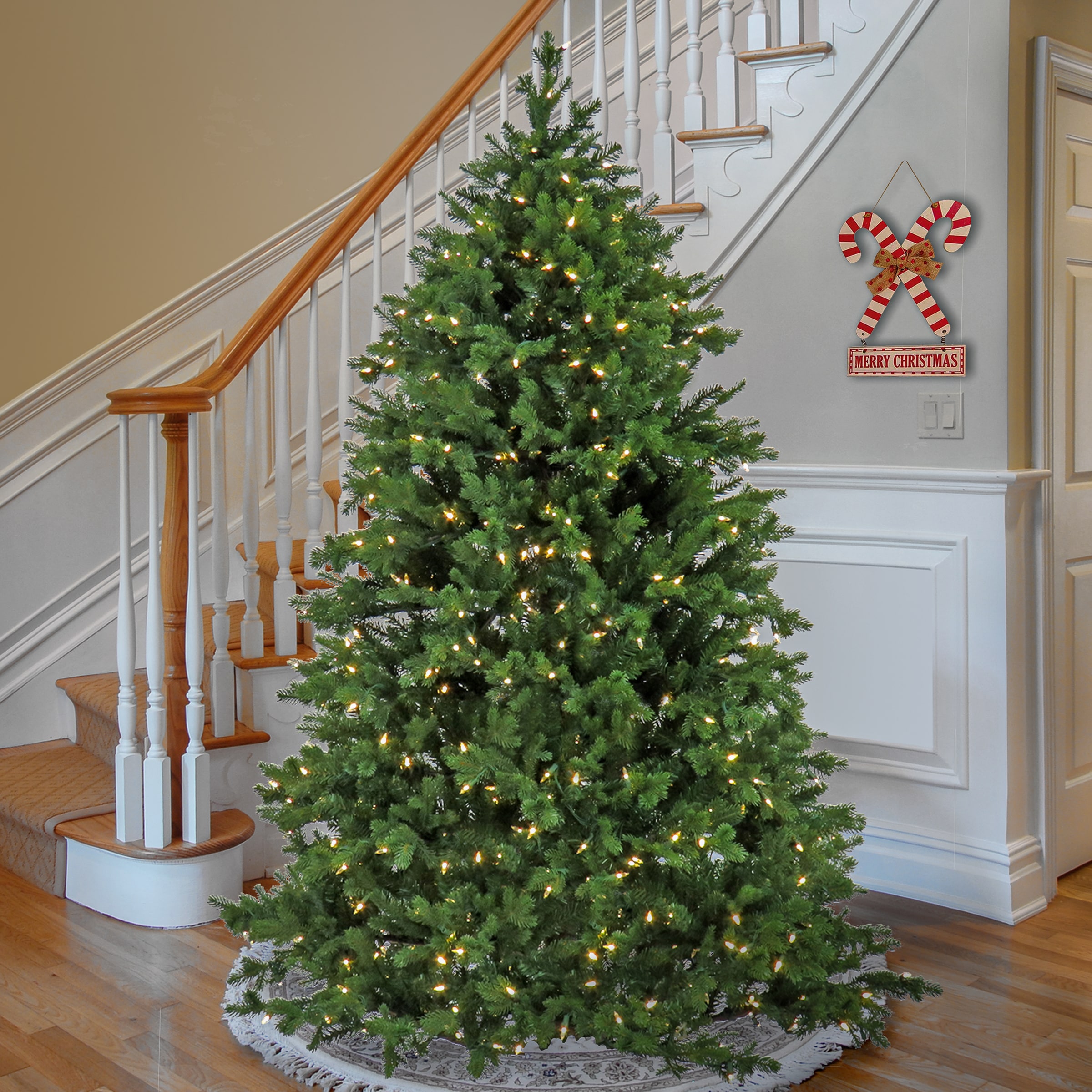 National Tree Company 6.5-ft Pre-lit Artificial Christmas Tree with ...