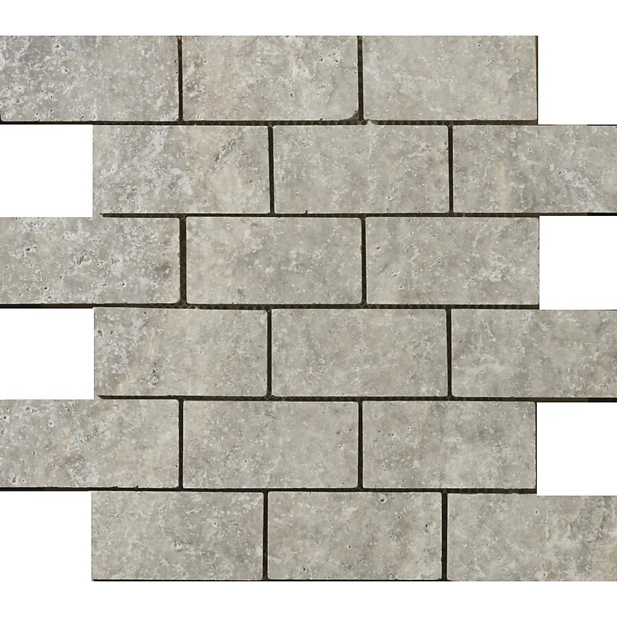 Emser Travertine Silver Silver Natural Stone Travertine Border Tile (12-in x 12-in) Emser Travertine Silver Silver Natural Stone Travertine Border Tile (12-in x 12-in)