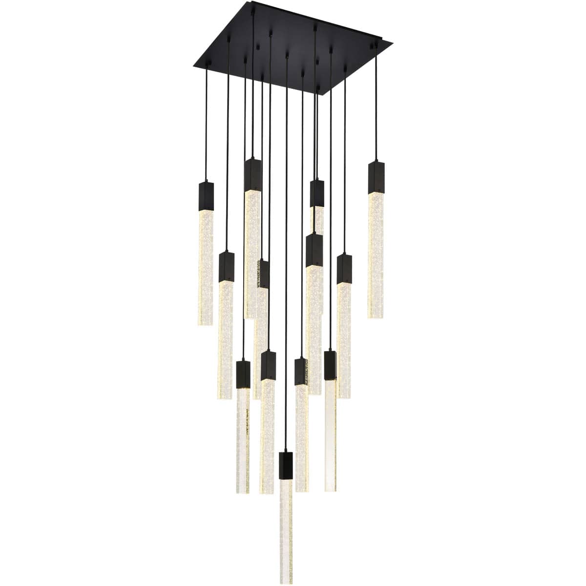 Elegant Lighting  2066G26BK Weston 13 Light 26 inch Black Pendant Ceiling Light