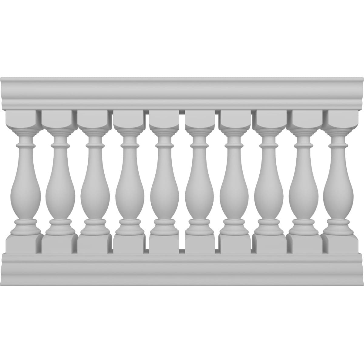 Ekena Millwork BALK38X060LGG FiberThane 5-Feet x 38-Inches Legacy Fiberglass Deck Rail Kit