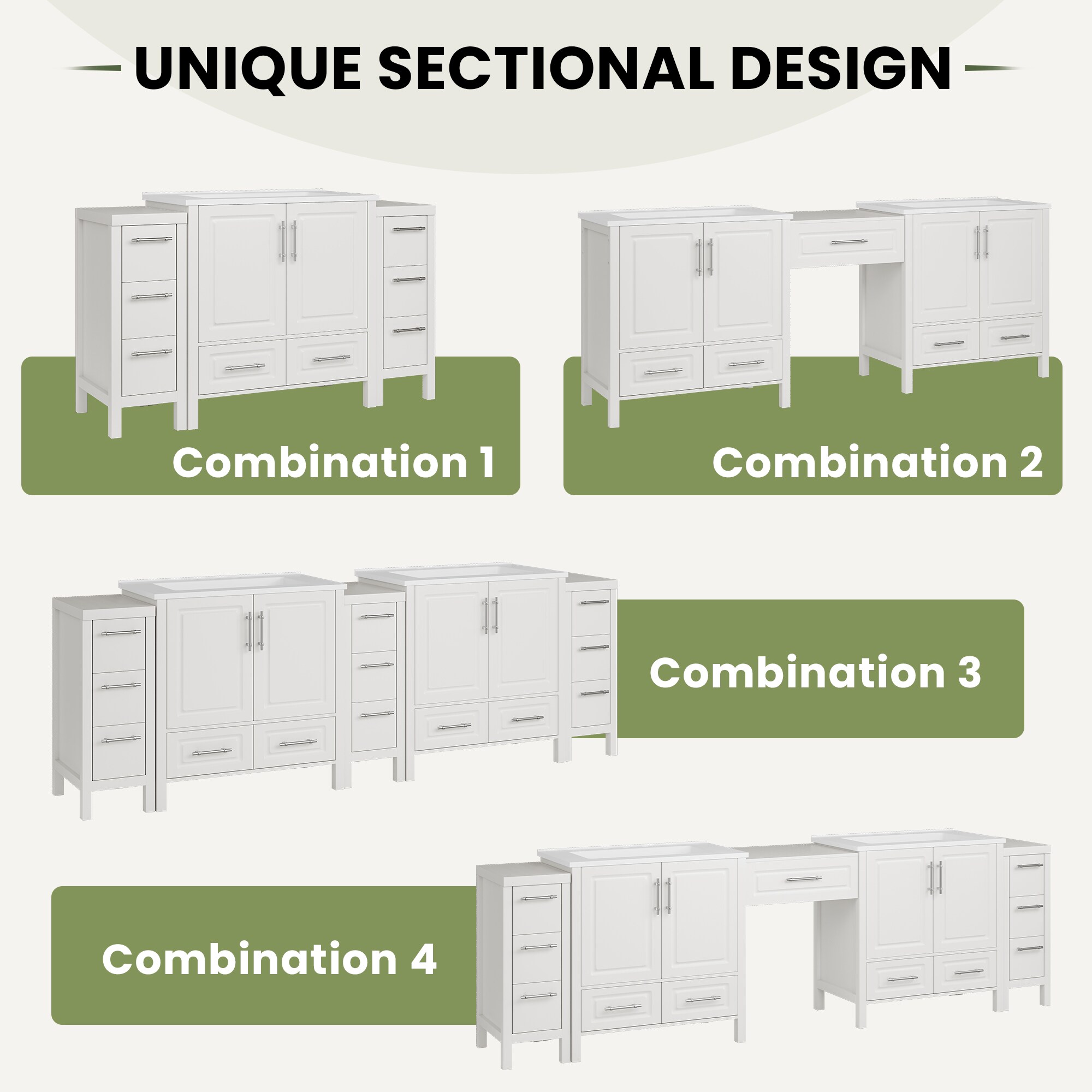 JEAREY LS-LR54-WT Bath-Vanity-Combo - View #4