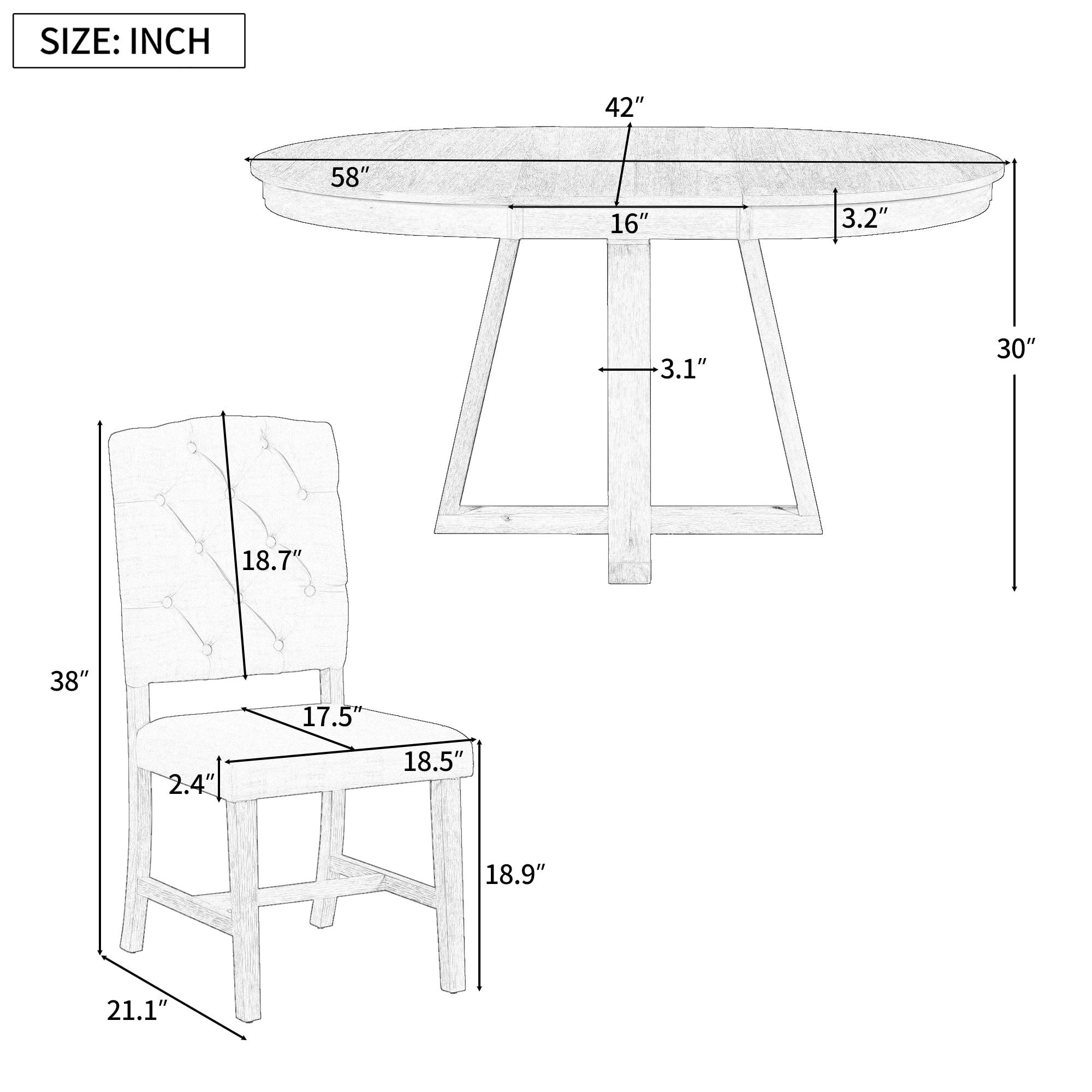 SINOFURN SYA330117WD Dining-Sets - View #5