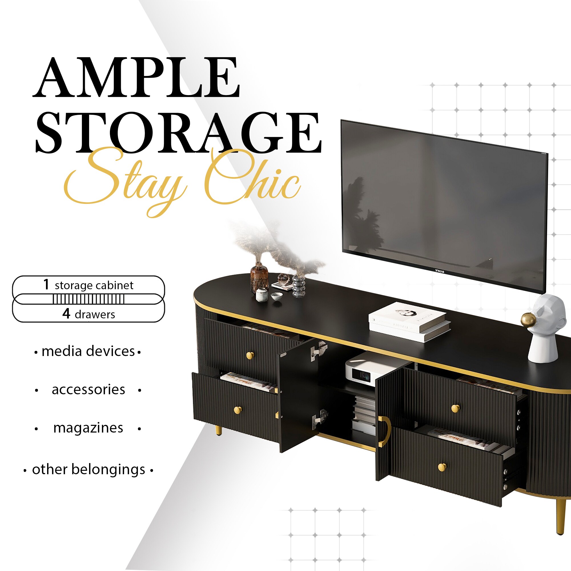 JIMSMAISON JMUCTS23B Tv-Stands - View #8