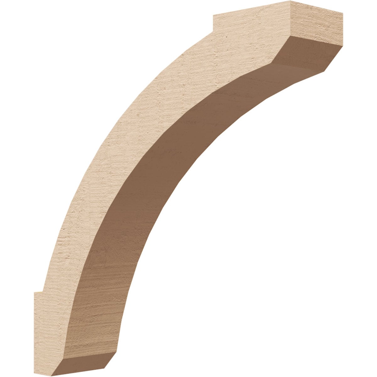 Ekena Millwork BRCUR03X14X14LFTRCPR 3-in x 14-in x 14-in Primed Urethane Lafayette Rough Cedar TimberThane Knee Brace