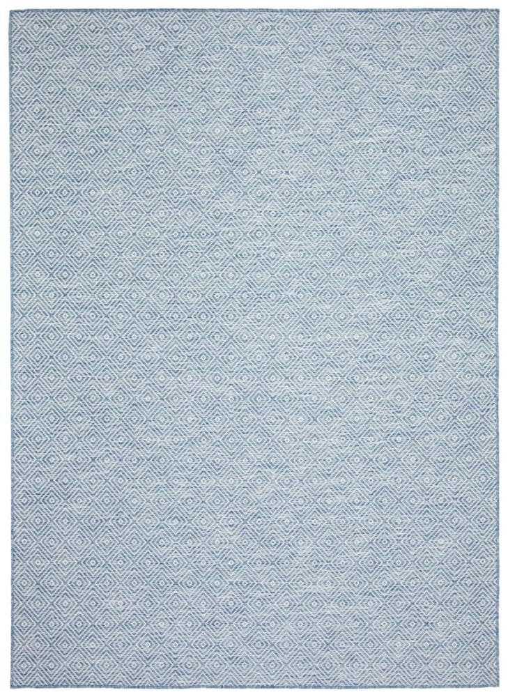 ECARPETGALLERY 351483 Veranda Diamond 5 x 7 (ft) Loomed Polypropylene Blue Rectangular Indoor/Outdoor Geometric Area rug