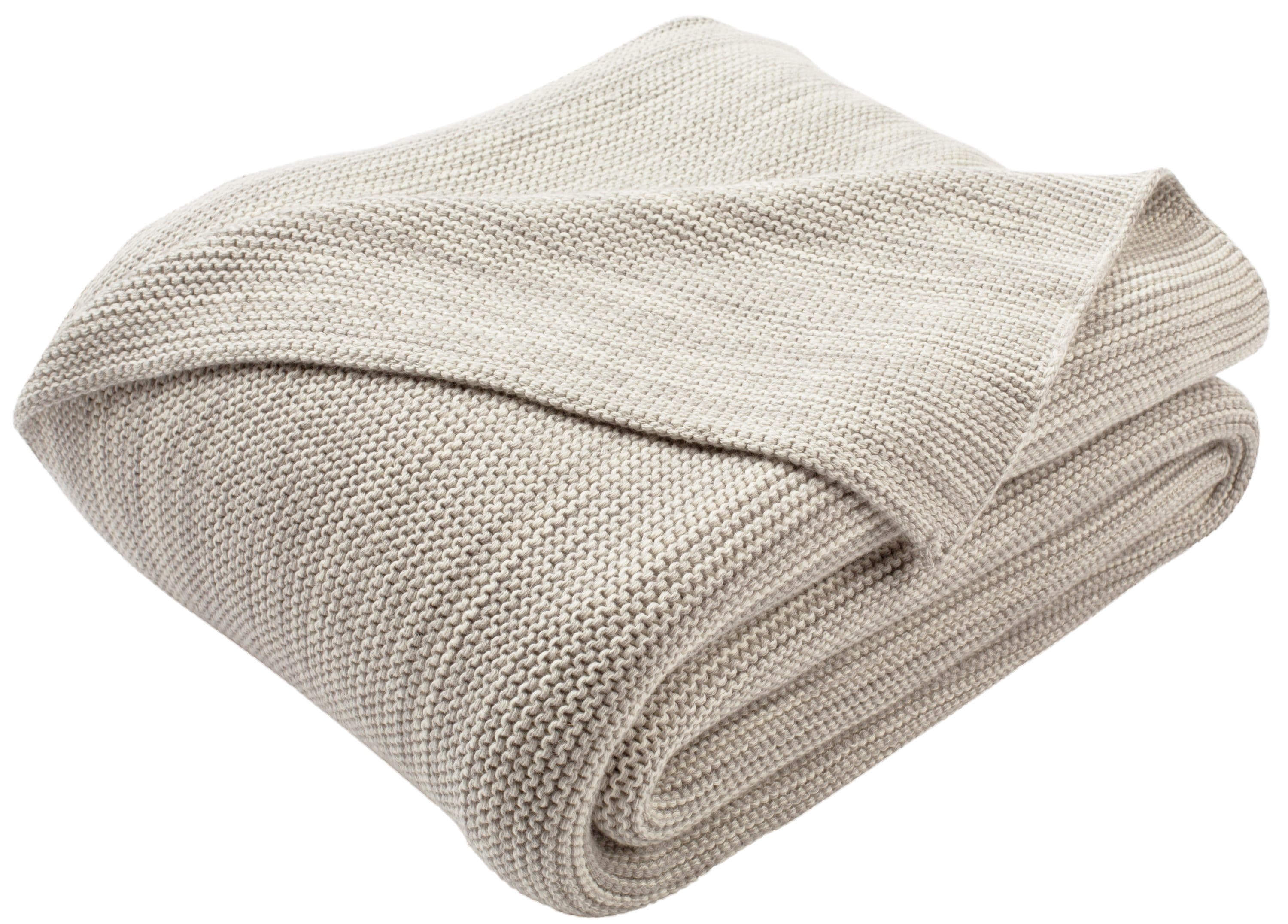 Safavieh Textures and Weaves Light Gray/Natural 50-in x 60-in Throw at ...